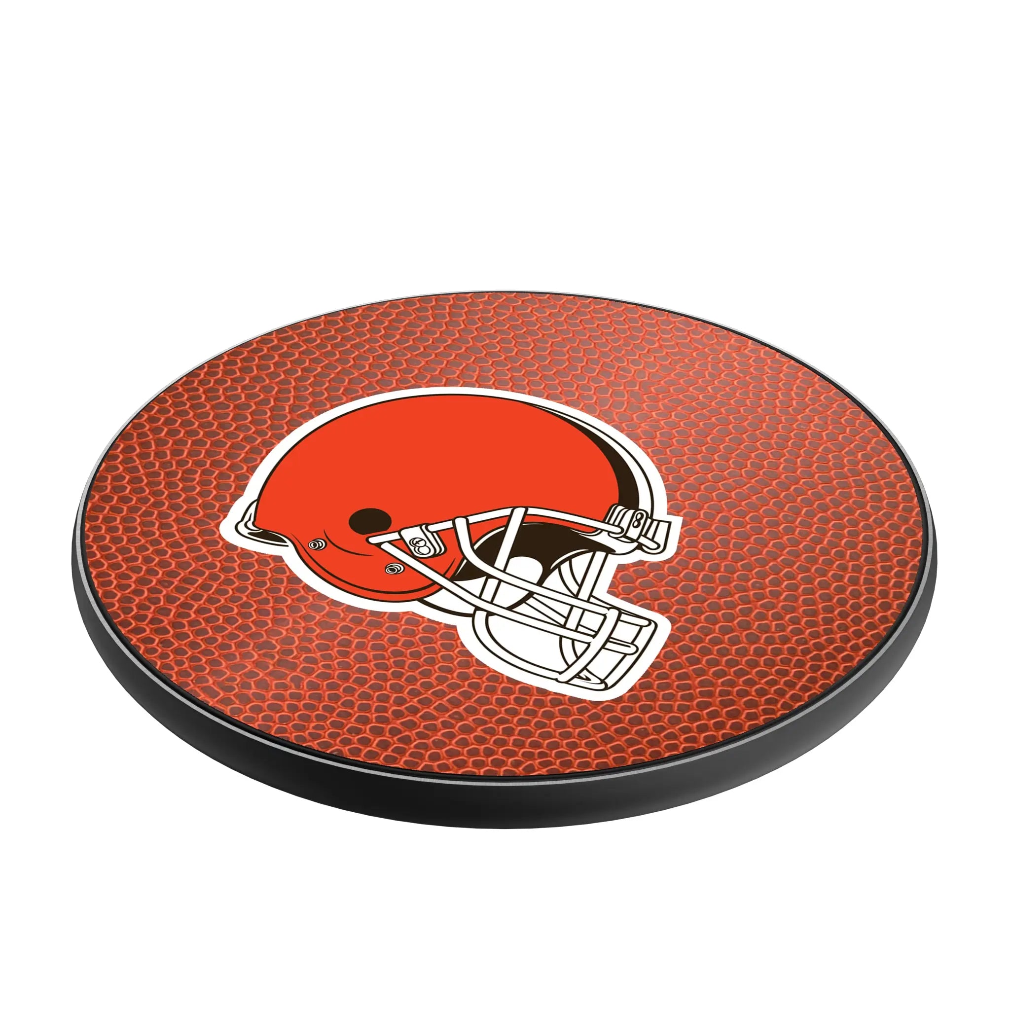 Cleveland Browns Football 15-Watt Wireless Charger - Isometric View