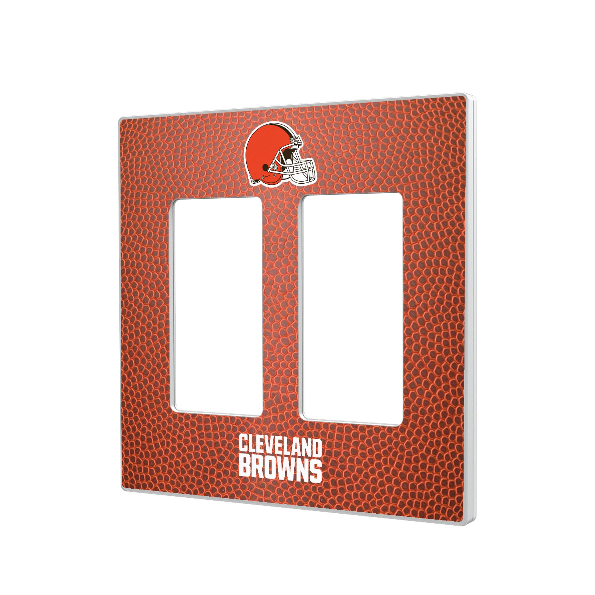 Cleveland Browns Football Hidden-Screw Light Switch Plate#Style_Double Rocker