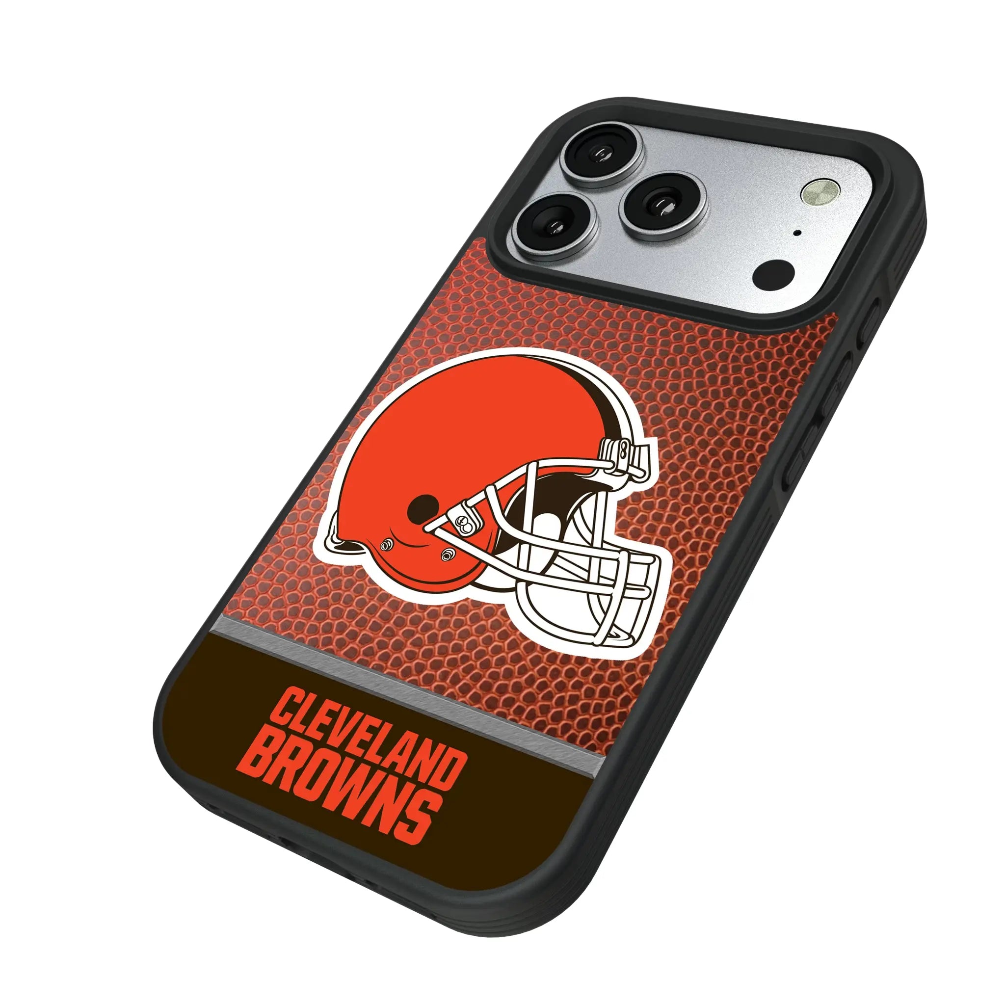 Cleveland Browns Football Wordmark iPhone Bump Phone Case for Apple iPhone - Isometric View#Device_iPhone 17 Pro