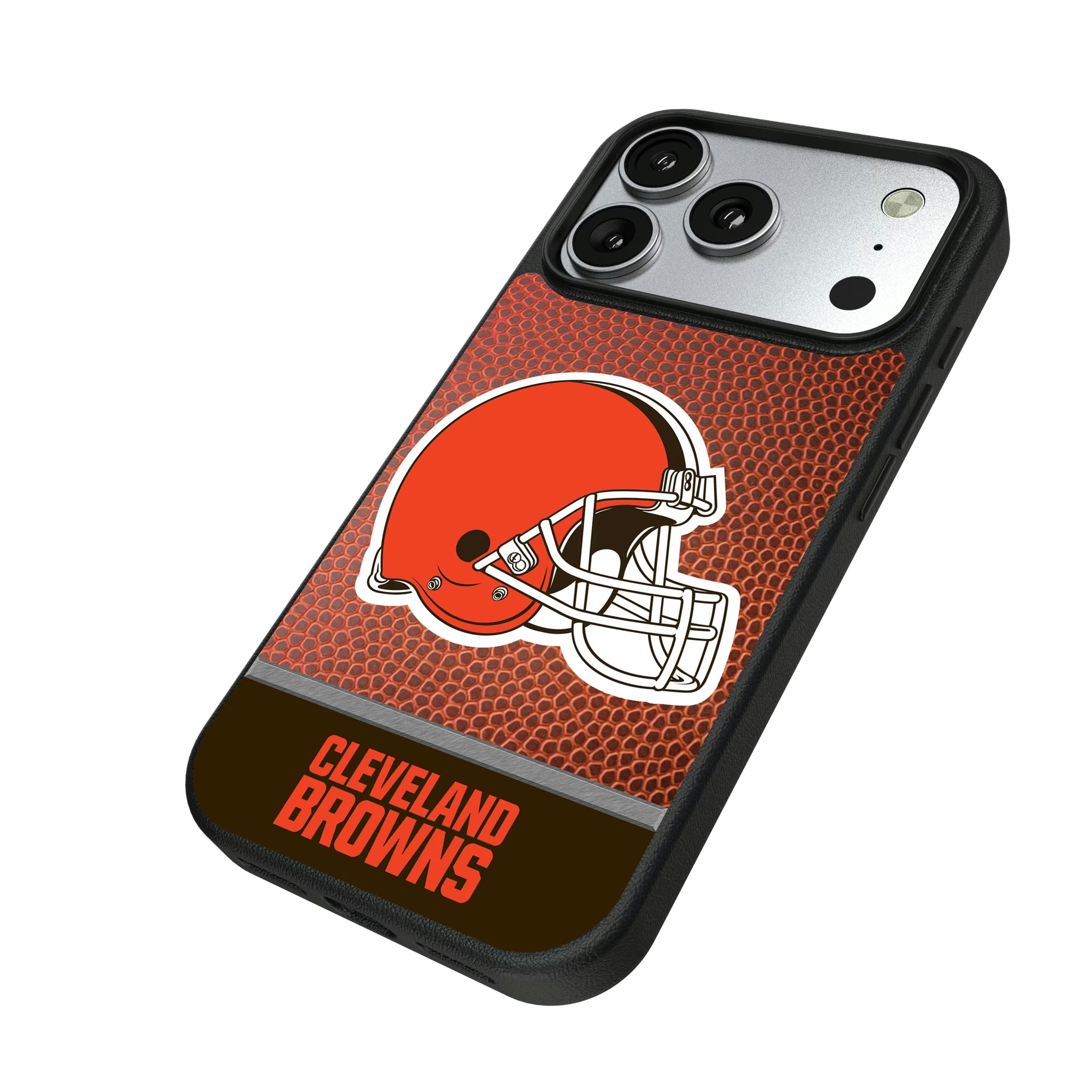 Cleveland Browns Football Wordmark iPhone MagSafe Compatible Phone Case for Apple iPhone - Isometric View#Device_iPhone 17 Pro