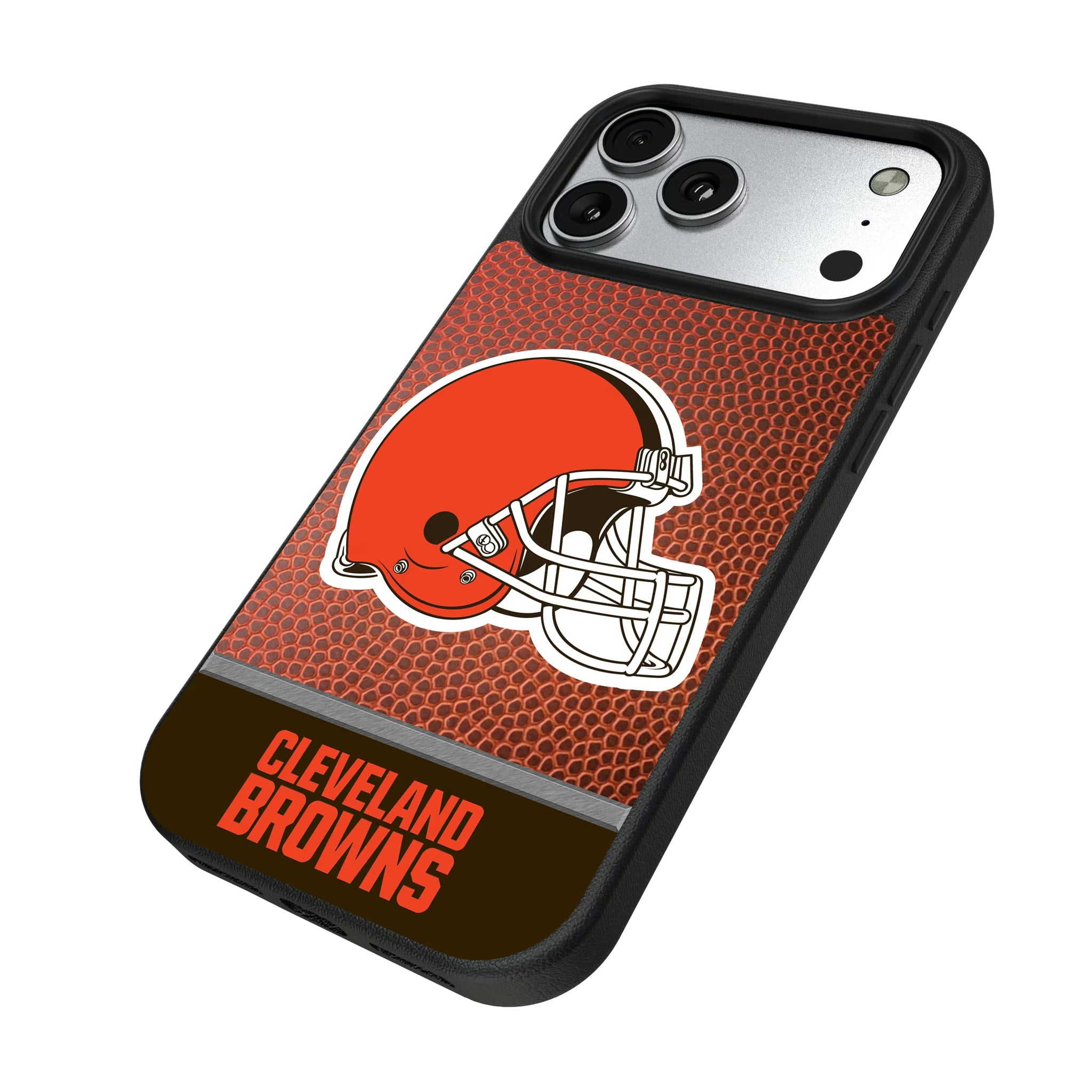 Cleveland Browns Football Wordmark iPhone MagSafe Compatible Phone Case for Apple iPhone - Isometric View#Device_iPhone 17 Pro Max
