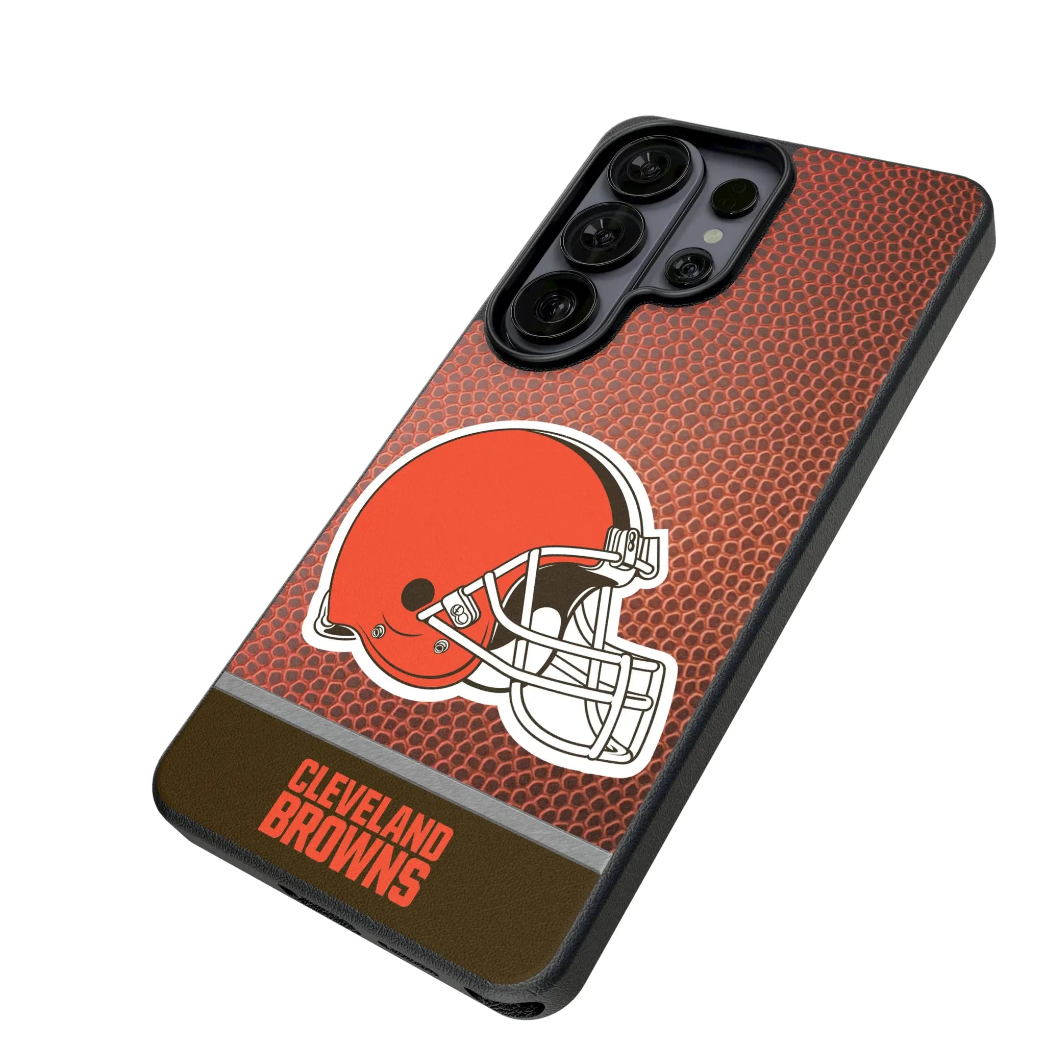 Cleveland Browns Football Wordmark Galaxy MagSafe Compatible Phone Case for Samsung Galaxy - Isometric View#Device_Galaxy S26 Ultra
