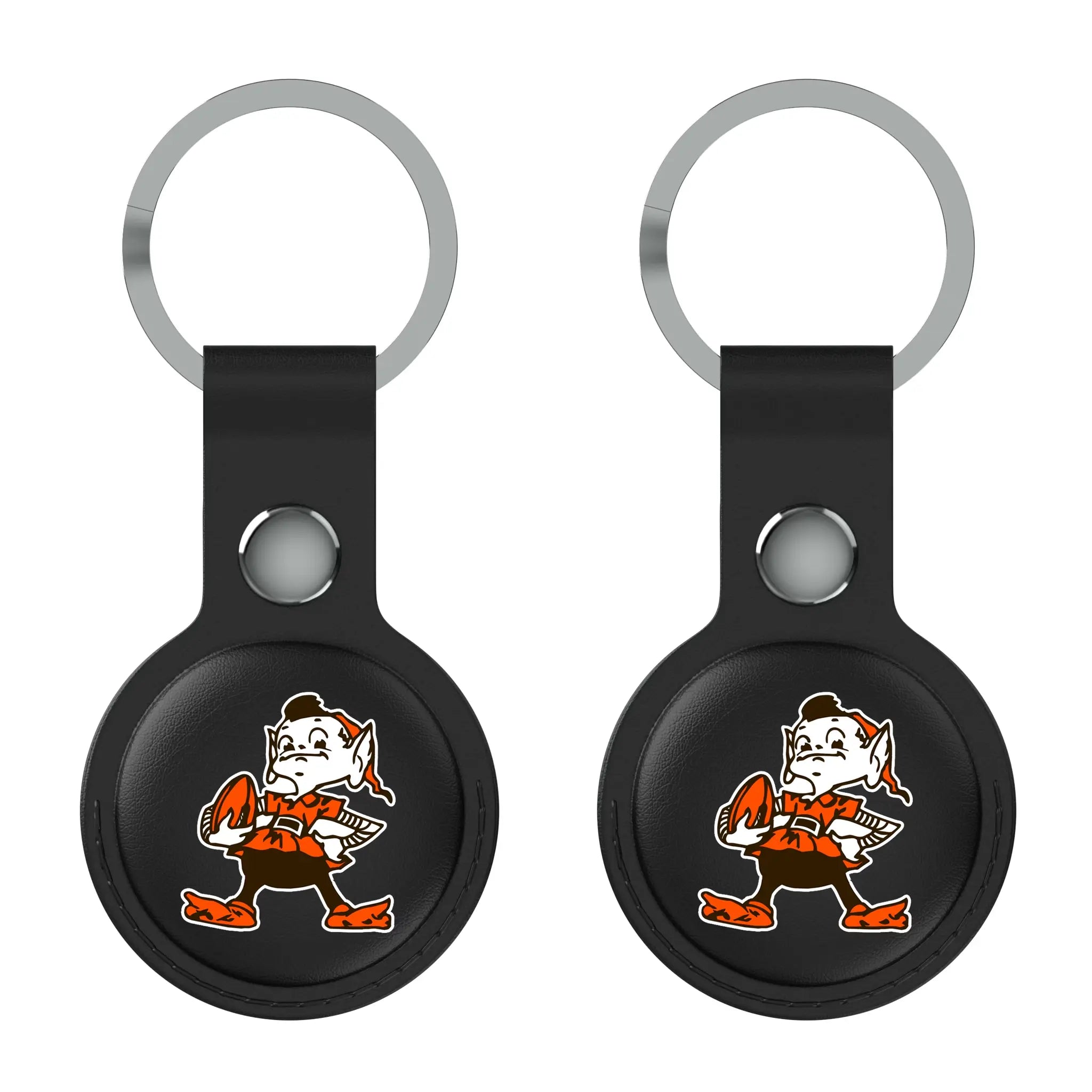Cleveland Browns Historic Collection Insignia AirTag Black Airtag Holder 2-Pack