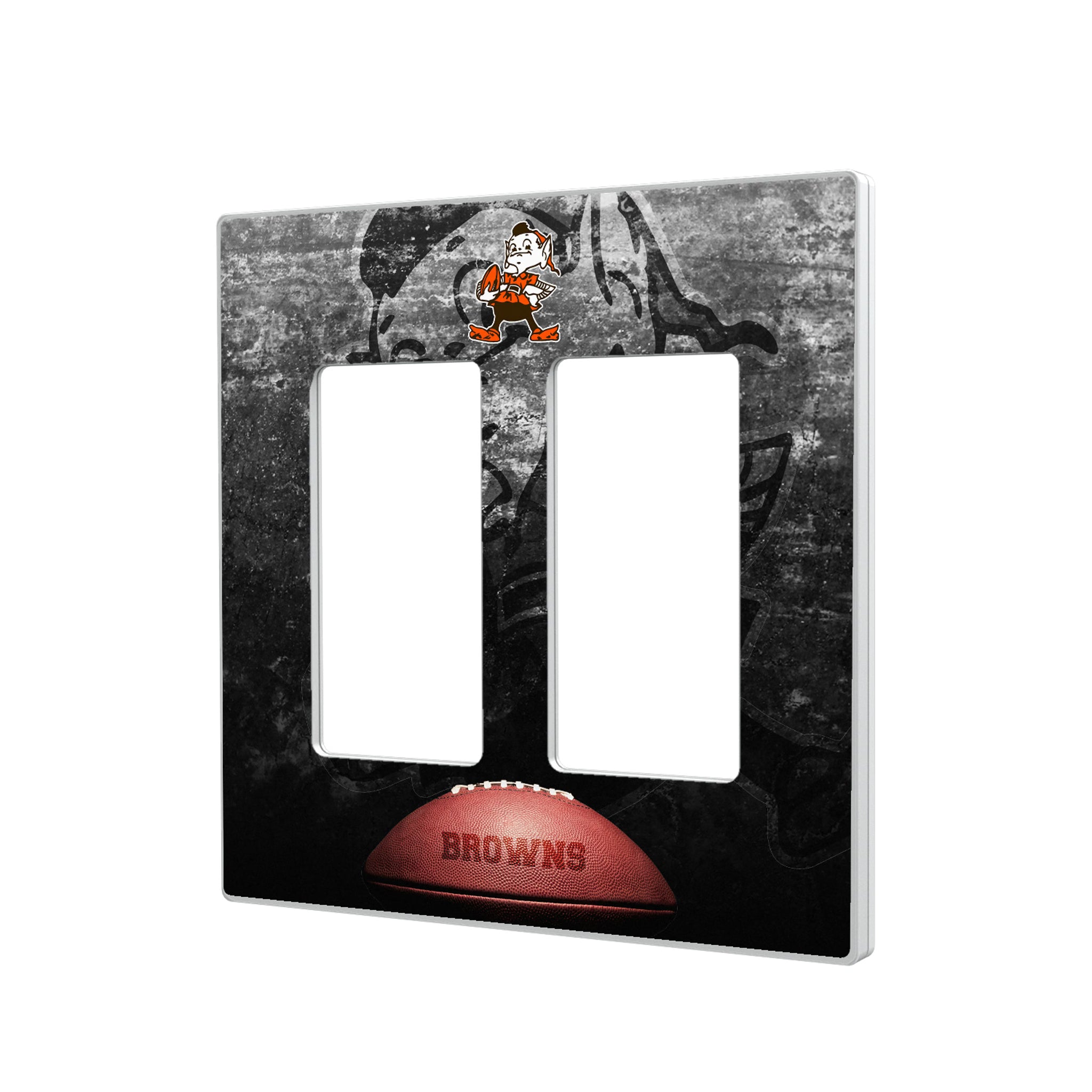 Cleveland Browns Historic Collection Legendary Hidden-Screw Light Switch Plate#Style_Double Rocker