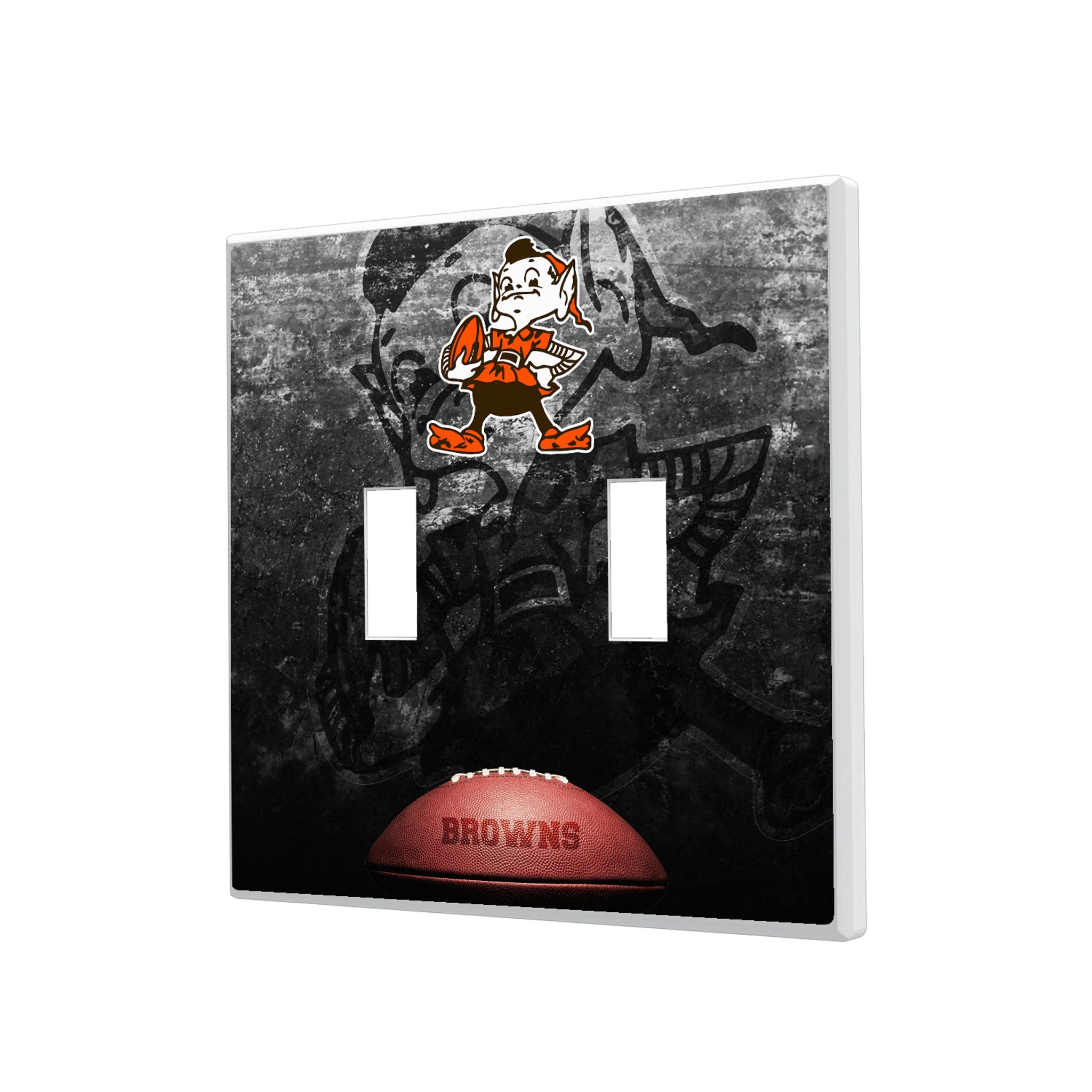 Cleveland Browns Historic Collection Legendary Hidden-Screw Light Switch Plate#Style_Double Toggle