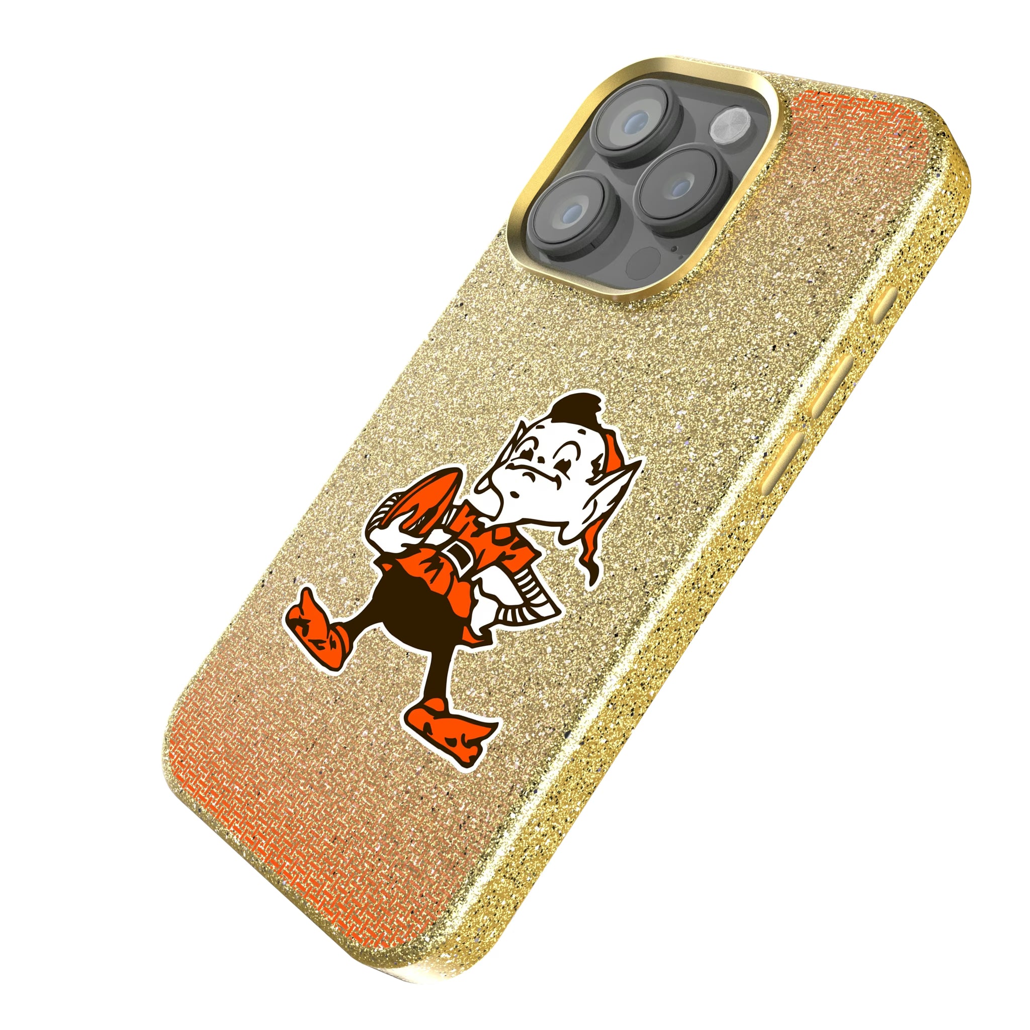 Cleveland Browns Historic Collection Linen iPhone Bling Phone Case for Apple iPhone - Isometric View