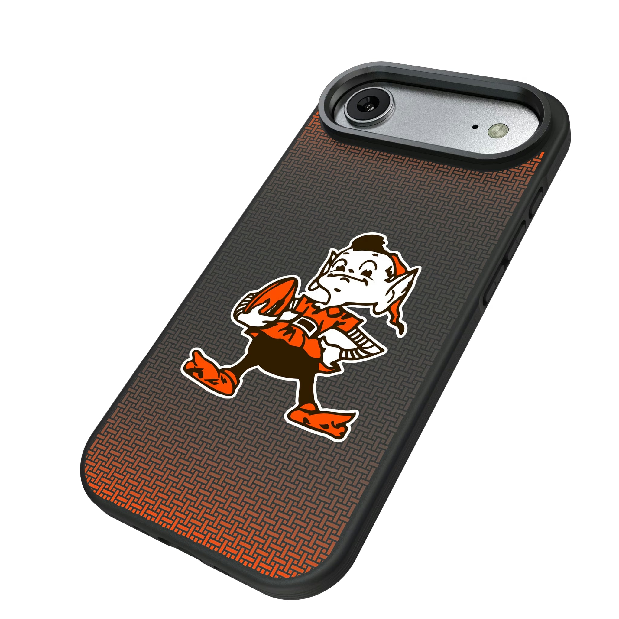 Cleveland Browns Historic Collection Linen iPhone Bump Phone Case for Apple iPhone - Isometric View#Device_iPhone Air