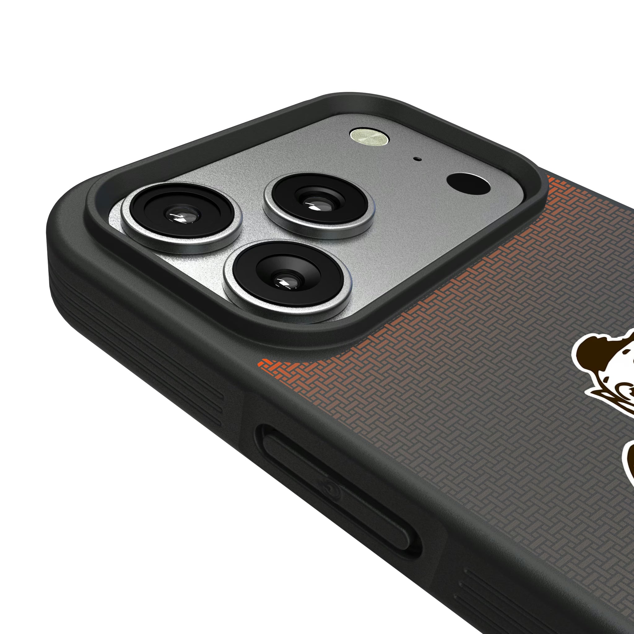 Cleveland Browns Historic Collection Linen iPhone Bump Phone Case for Apple iPhone - Detail#Device_iPhone 17 Pro