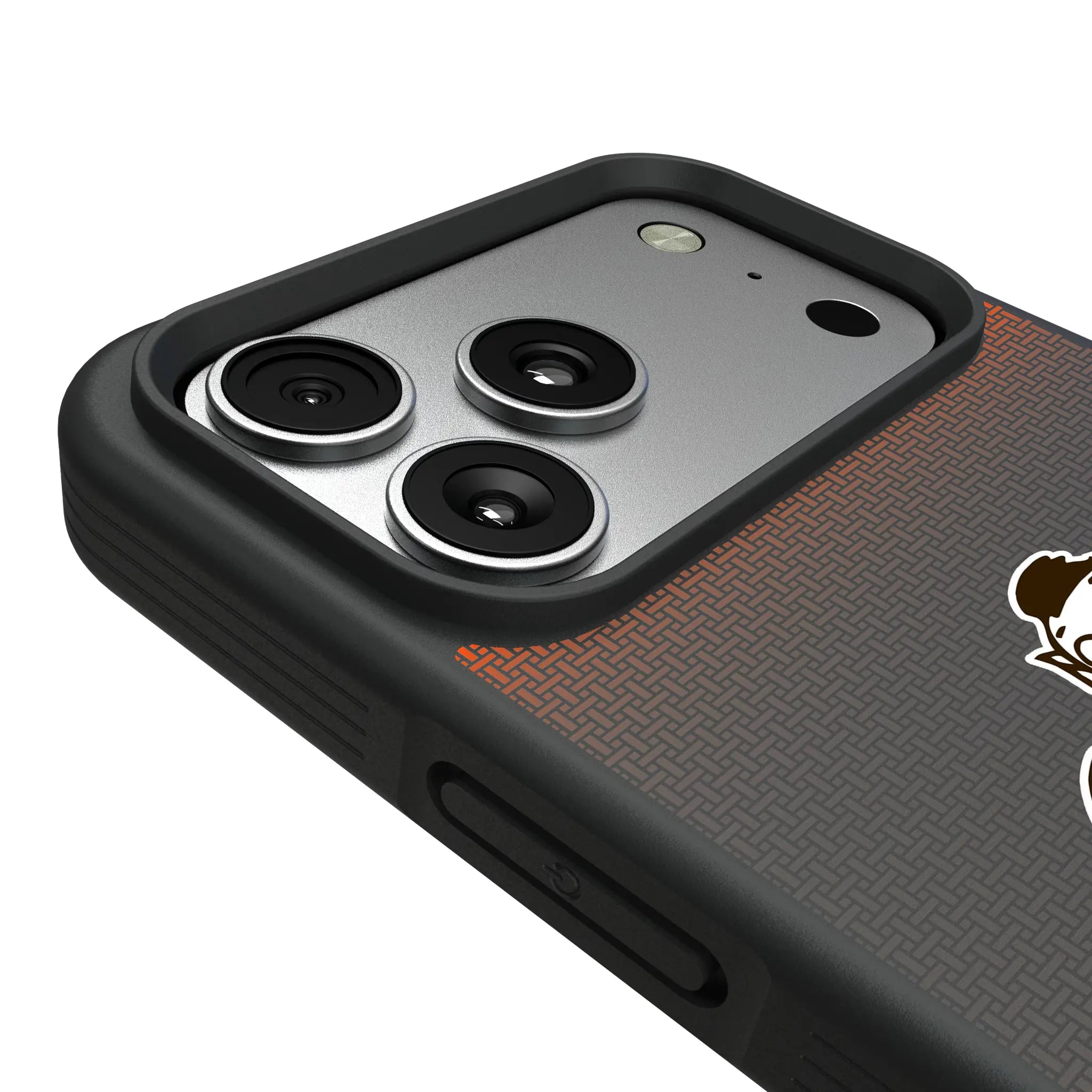 Cleveland Browns Historic Collection Linen iPhone Bump Phone Case for Apple iPhone - Detail#Device_iPhone 17 Pro Max