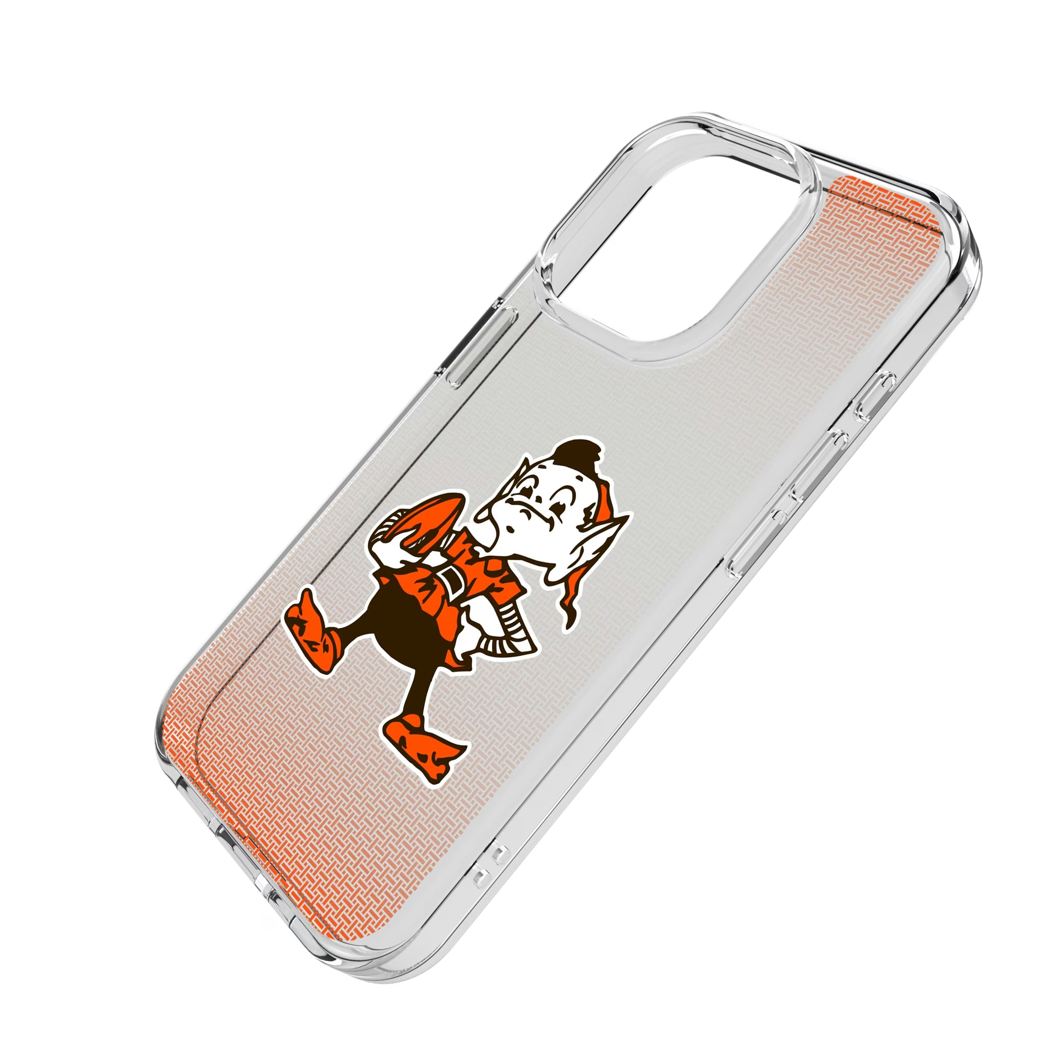 Cleveland Browns Historic Collection Linen iPhone Clear Phone Case for Apple iPhone - Isometric View