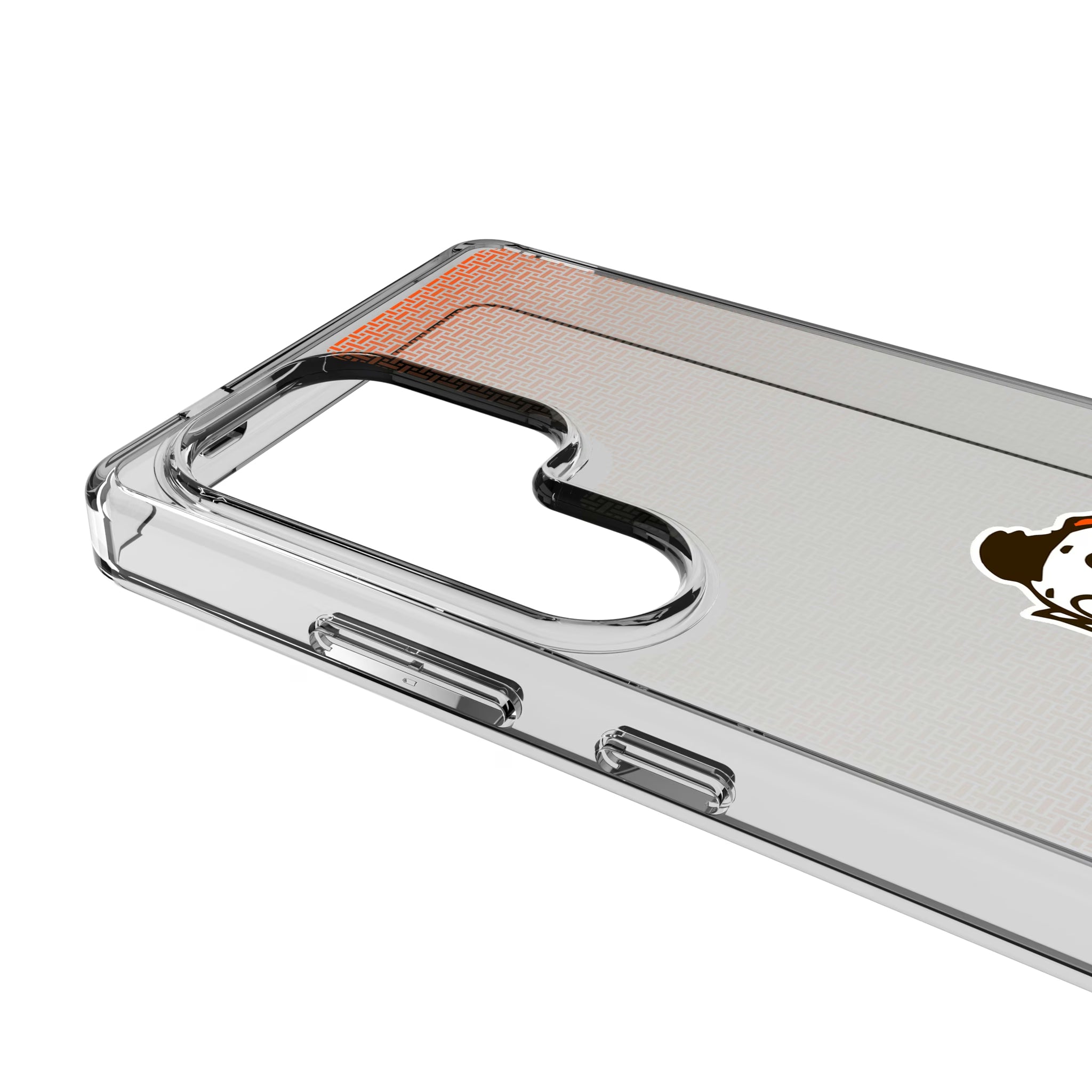 Cleveland Browns Historic Collection Linen Galaxy Clear Phone Case for Samsung Galaxy - Detail