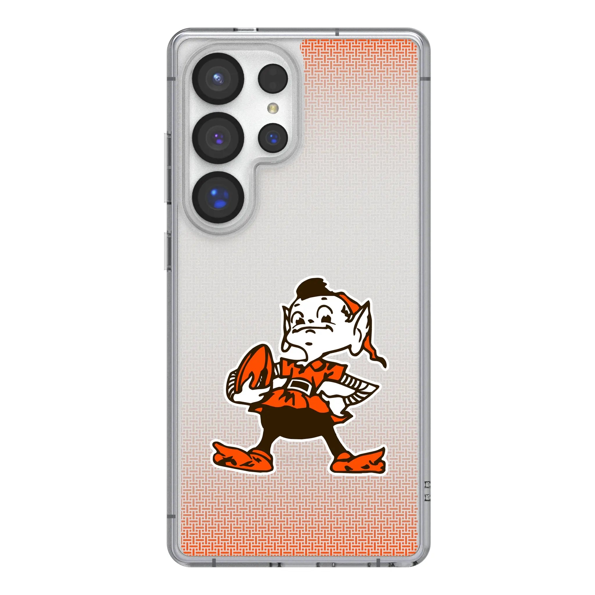 Cleveland Browns Historic Collection Linen Galaxy Clear Phone Case for Samsung Galaxy#Device_Galaxy S25 Ultra