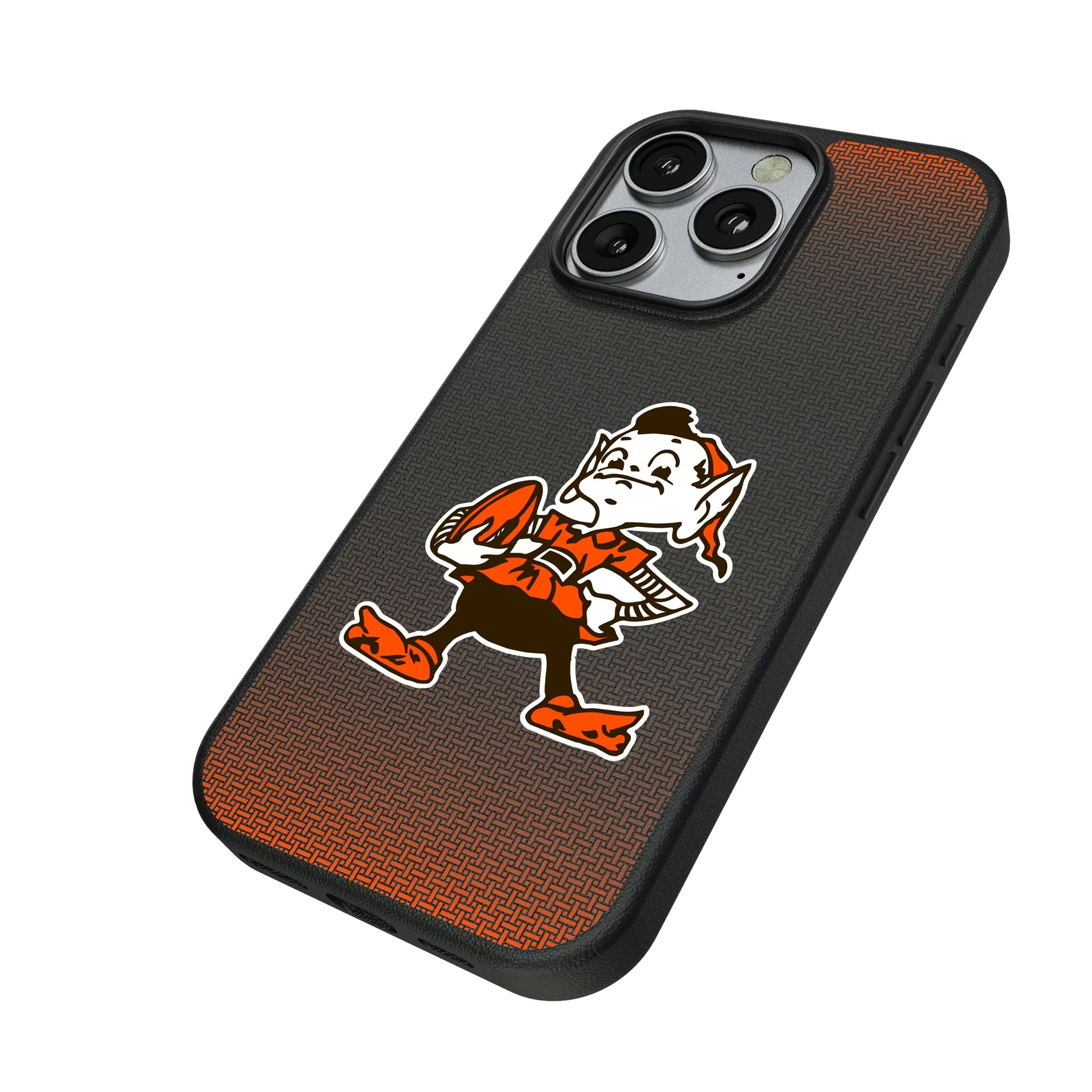 Cleveland Browns Historic Collection Linen iPhone MagSafe Compatible Phone Case for Apple iPhone - Isometric View