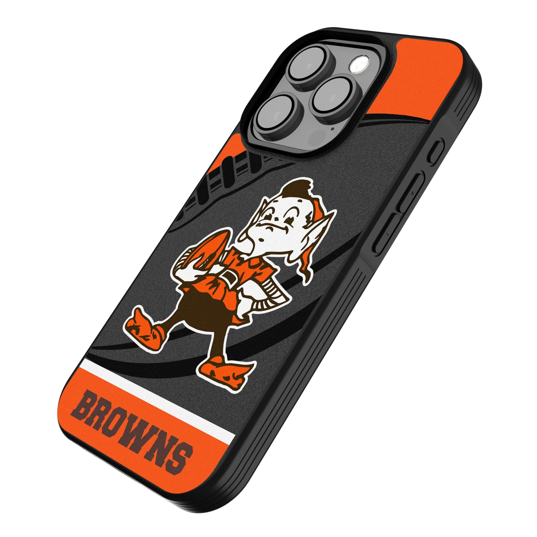 Cleveland Browns Historic Collection Passtime iPhone Bump Phone Case for Apple iPhone - Isometric View