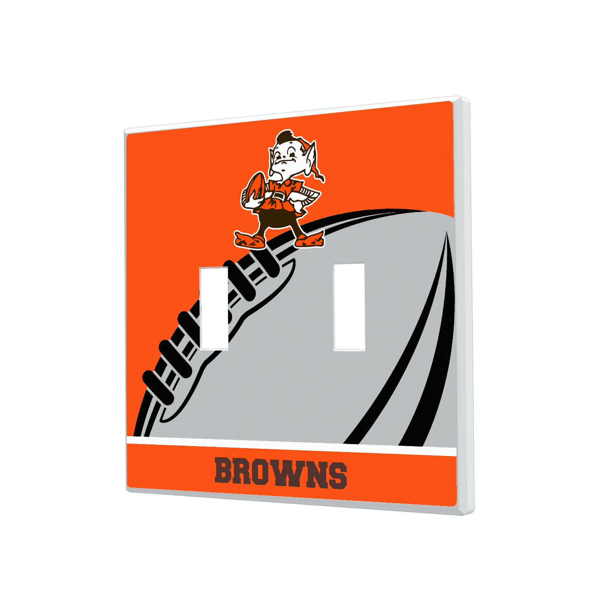 Cleveland Browns Historic Collection Passtime Hidden-Screw Light Switch Plate#Style_Double Toggle