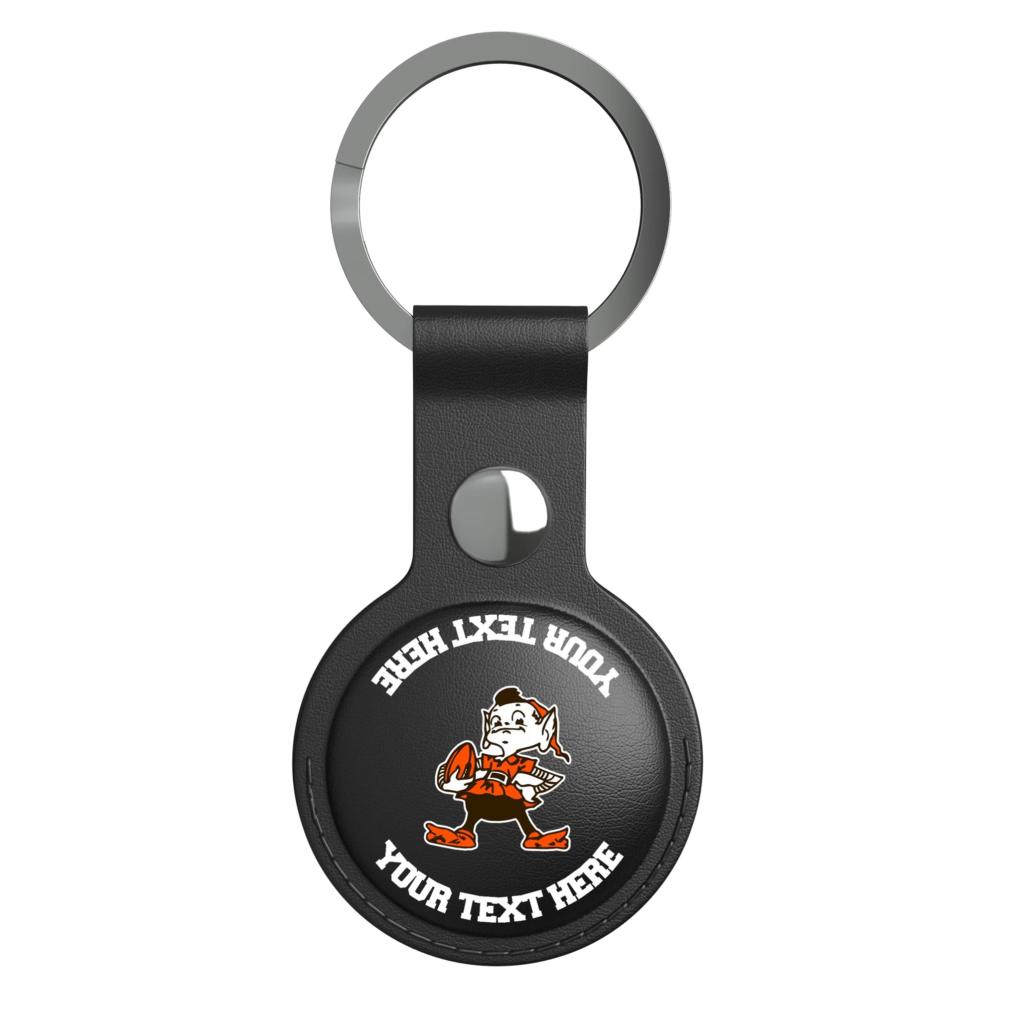 Cleveland Browns Historic Collection Personalized Insignia AirTag Black Airtag Holder