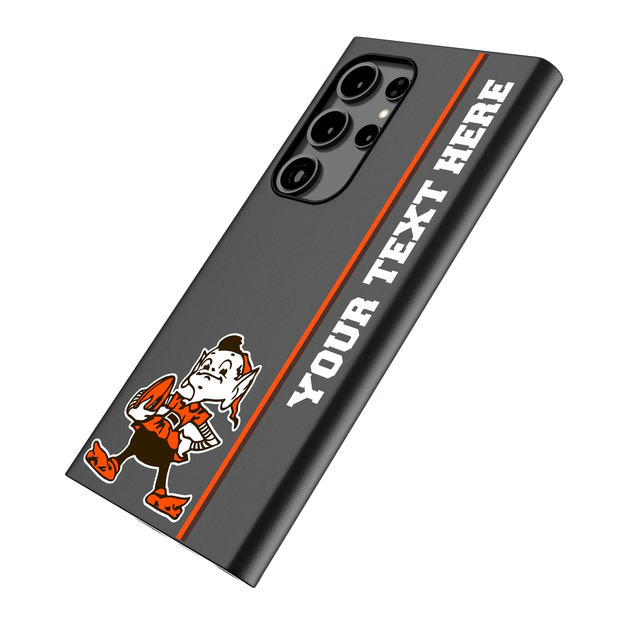 Cleveland Browns Historic Collection Personalized Sidebard Galaxy MagSafe Compatible Phone Case for Samsung Galaxy - Isometric View