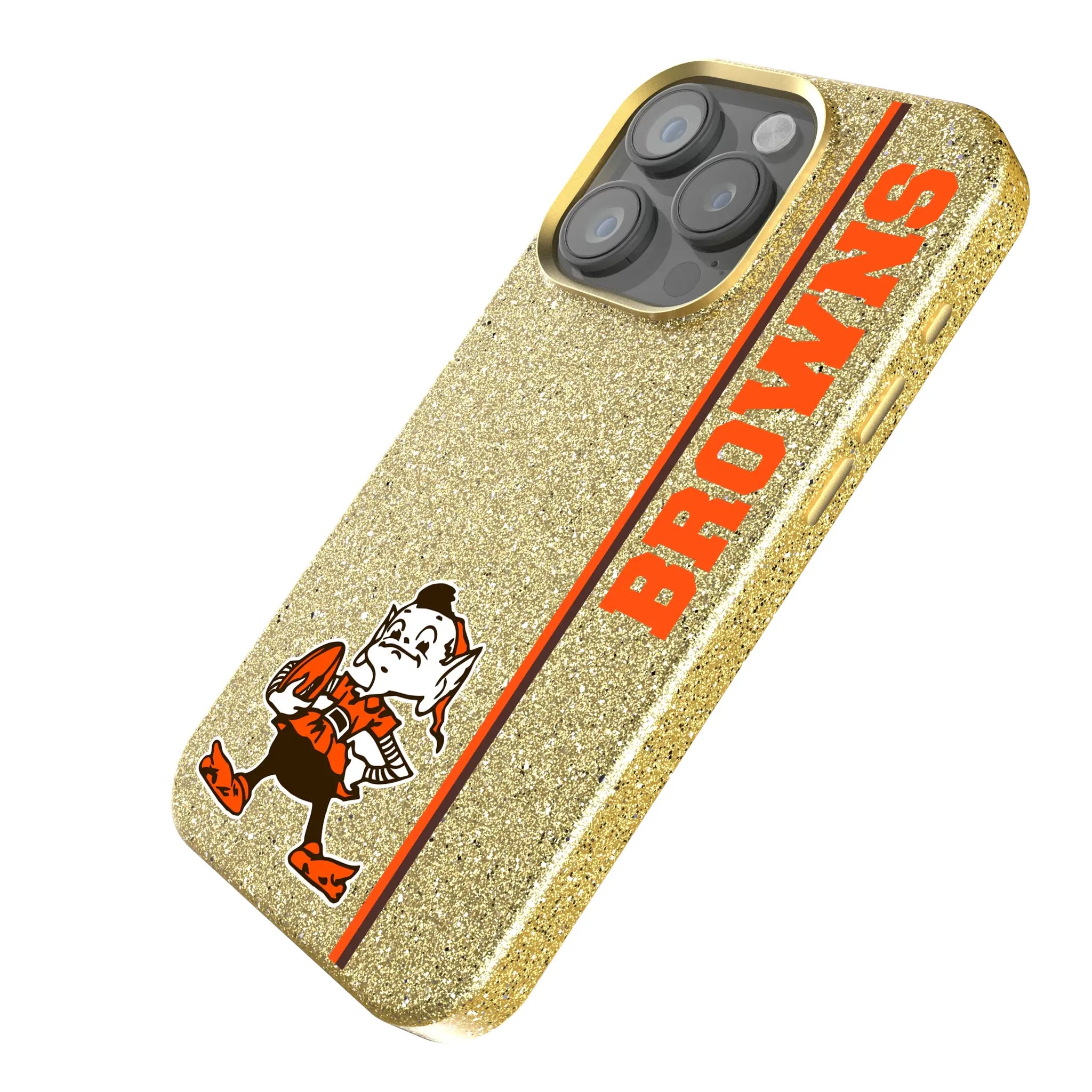 Cleveland Browns Historic Collection Sidebar iPhone Bling Phone Case for Apple iPhone - Isometric View