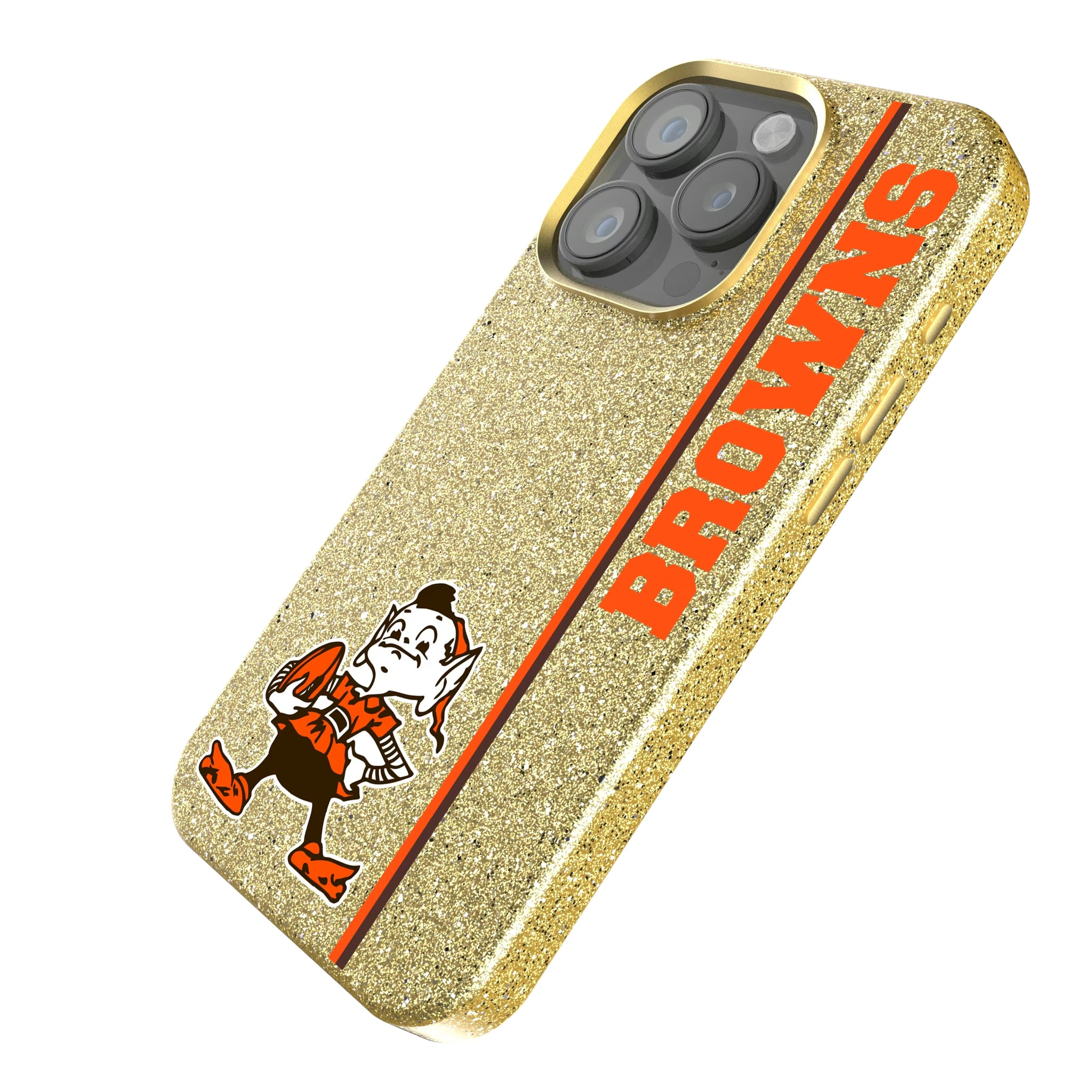 Cleveland Browns Historic Collection Sidebar iPhone Bling Phone Case for Apple iPhone - Isometric View