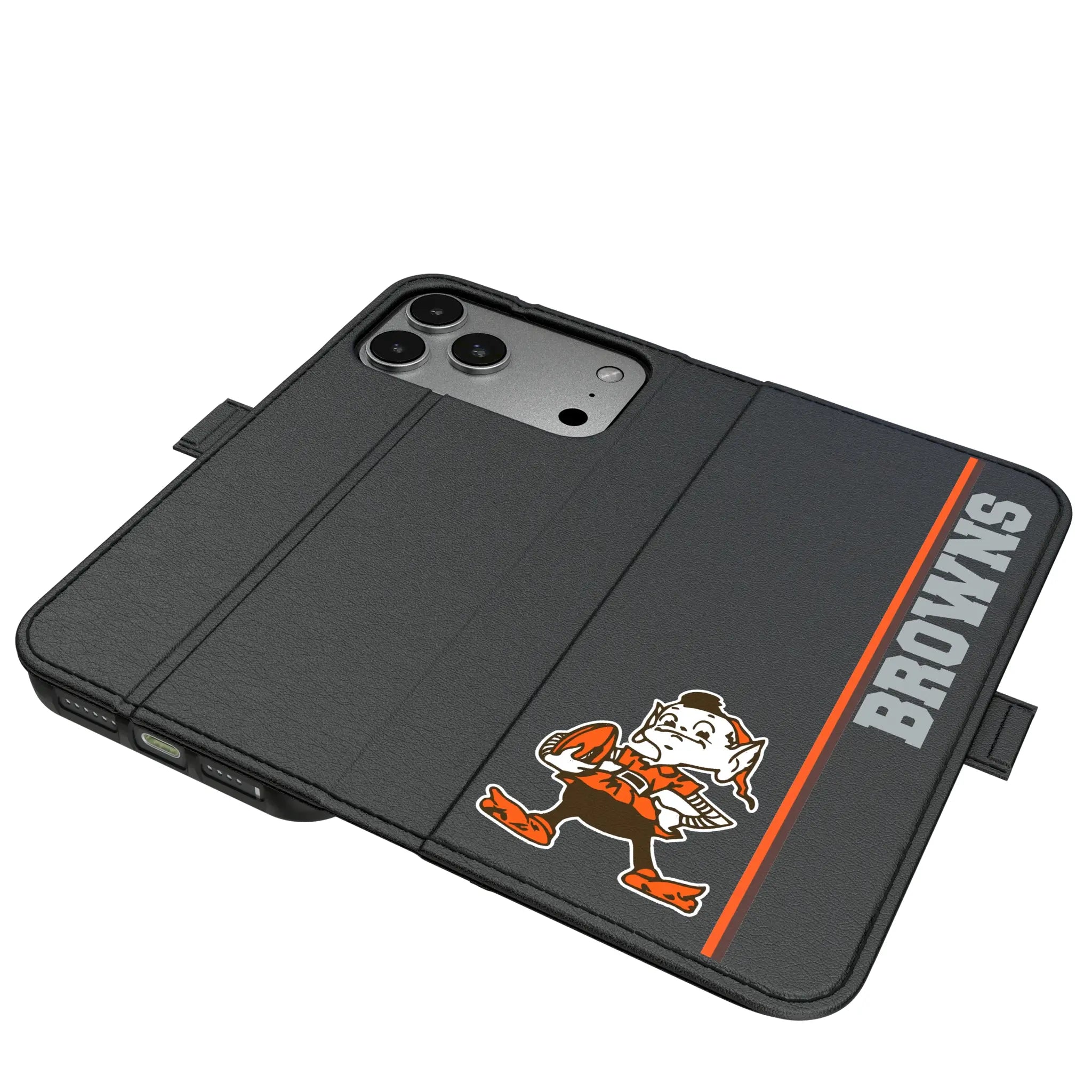 Cleveland Browns Historic Collection Sidebar iPhone Folio Phone Case for Apple iPhone#Device_iPhone 17 Pro Max