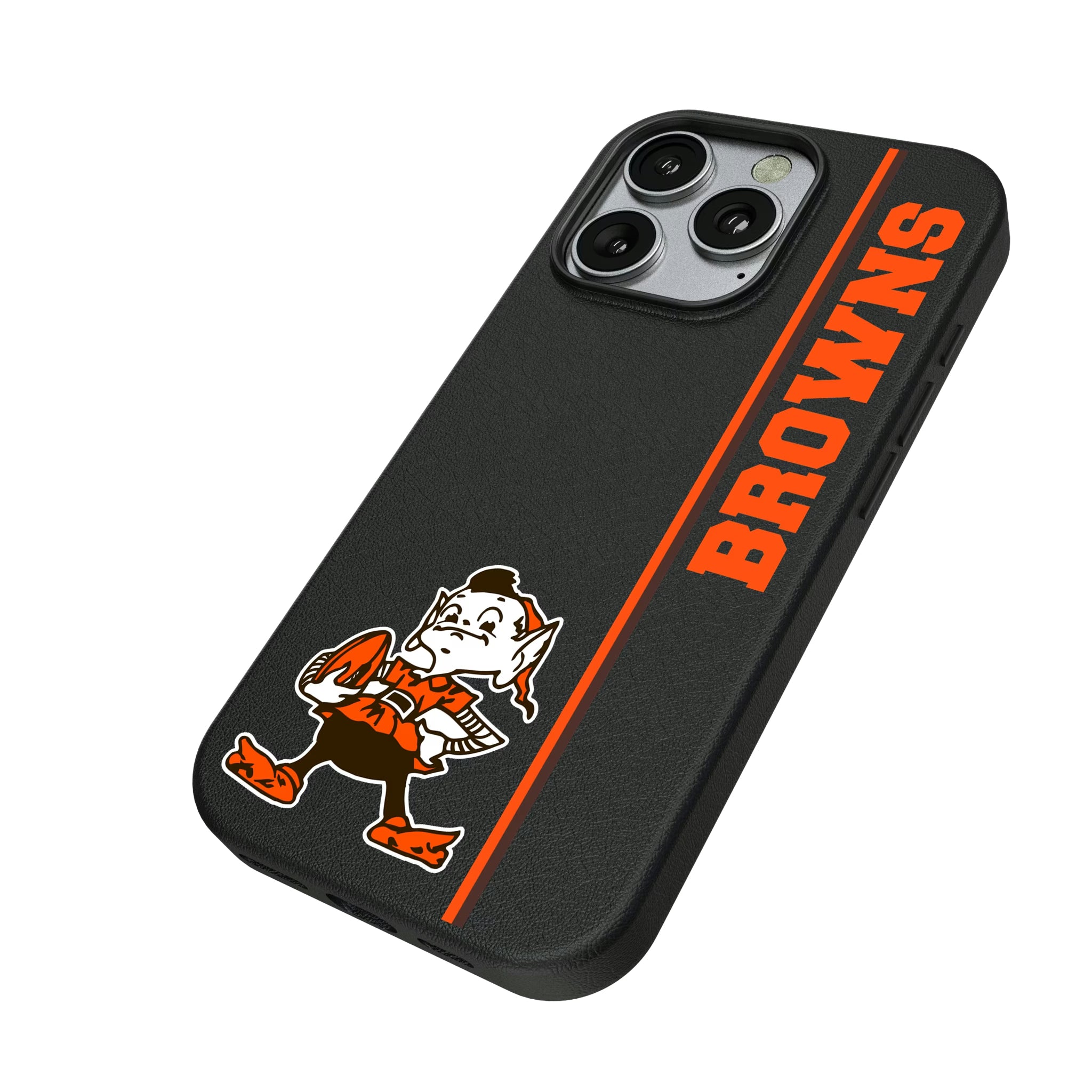 Cleveland Browns Historic Collection Sidebar iPhone MagSafe Compatible Phone Case for Apple iPhone - Isometric View
