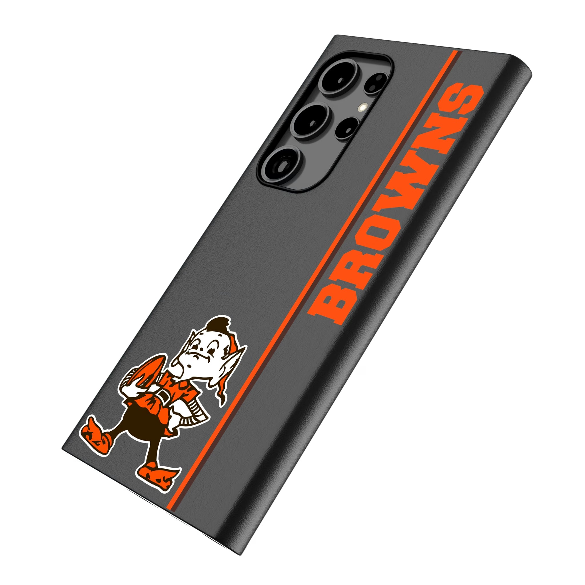 Cleveland Browns Historic Collection Sidebar Galaxy MagSafe Compatible Phone Case for Samsung Galaxy - Isometric View