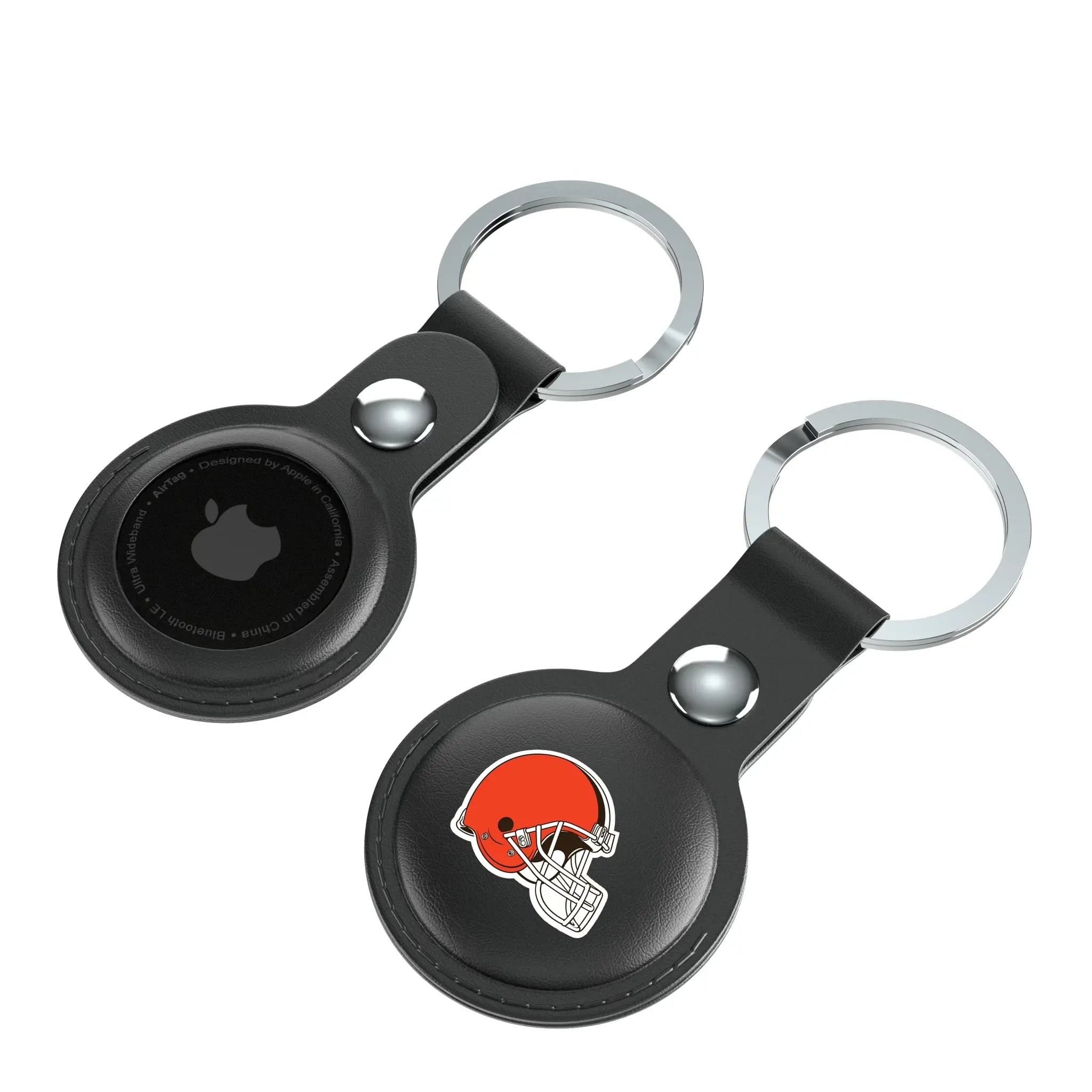 Cleveland Browns Insignia AirTag Black Airtag Holder 2-Pack - Isometric View