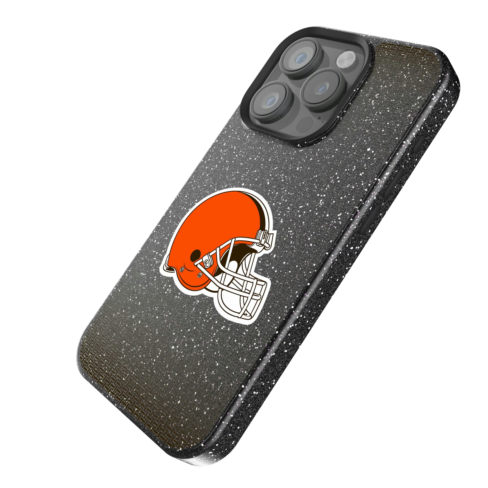 Cleveland Browns Linen iPhone Bling Phone Case for Apple iPhone - Isometric View