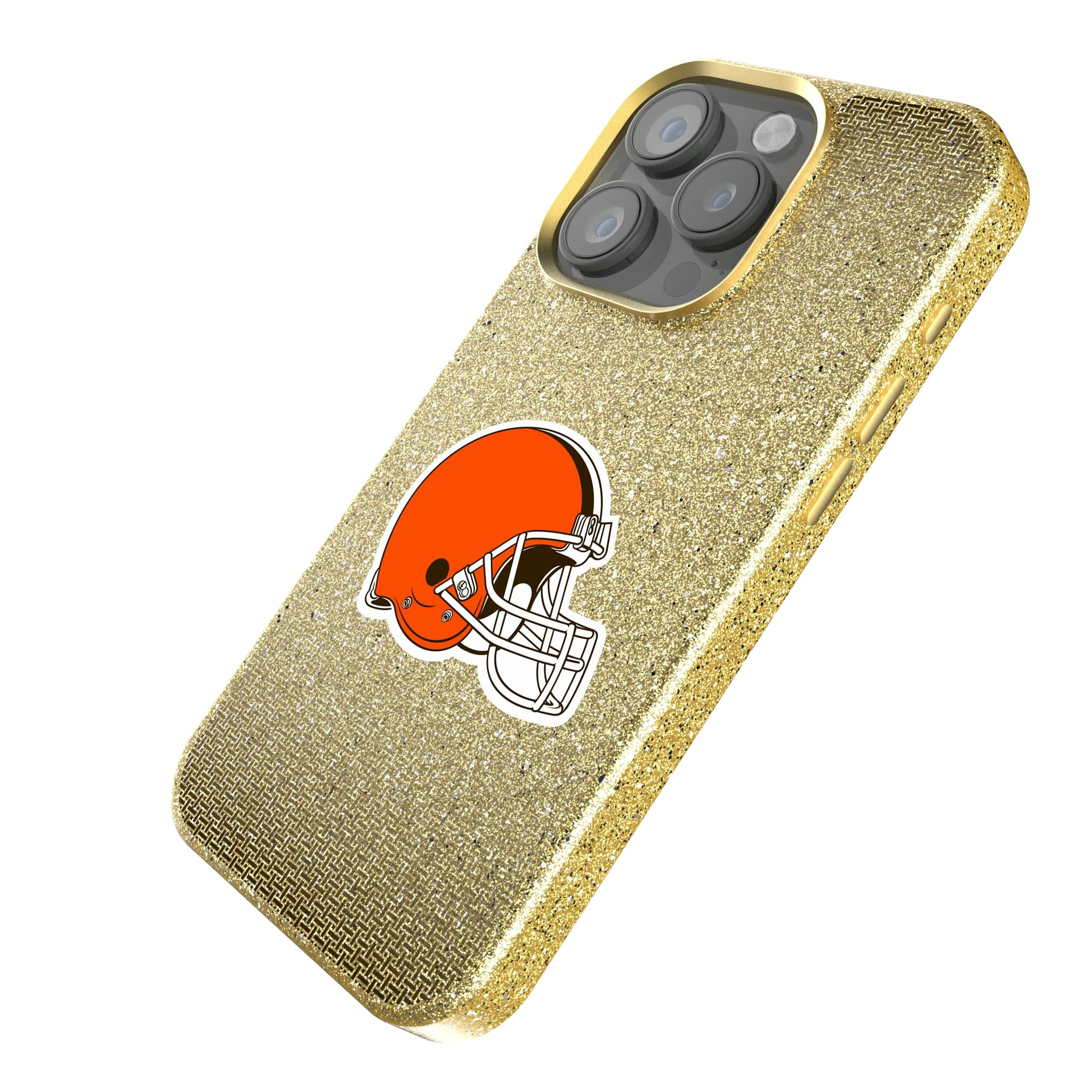 Cleveland Browns Linen iPhone Bling Phone Case for Apple iPhone - Isometric View