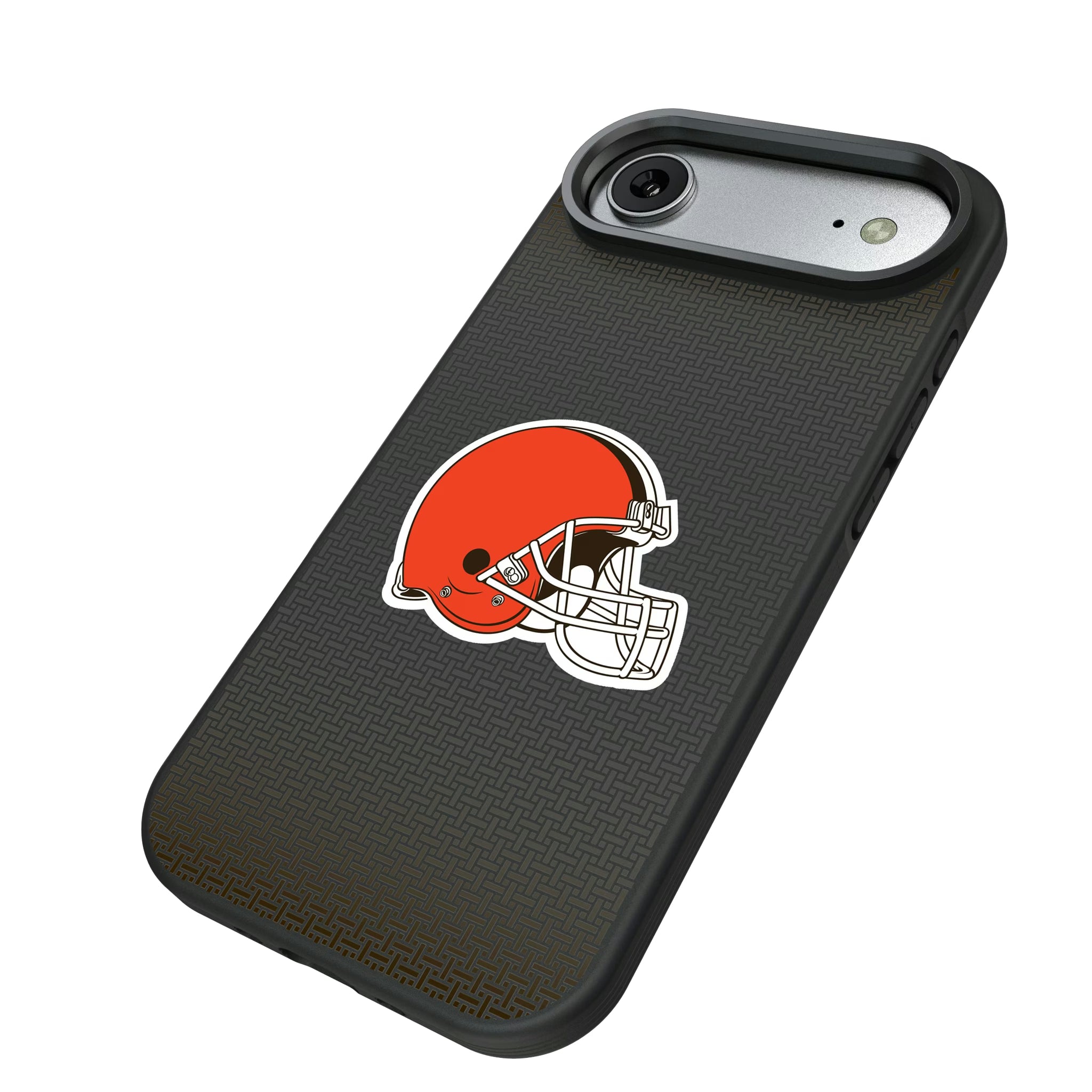 Cleveland Browns Linen iPhone Bump Phone Case for Apple iPhone - Isometric View#Device_iPhone Air