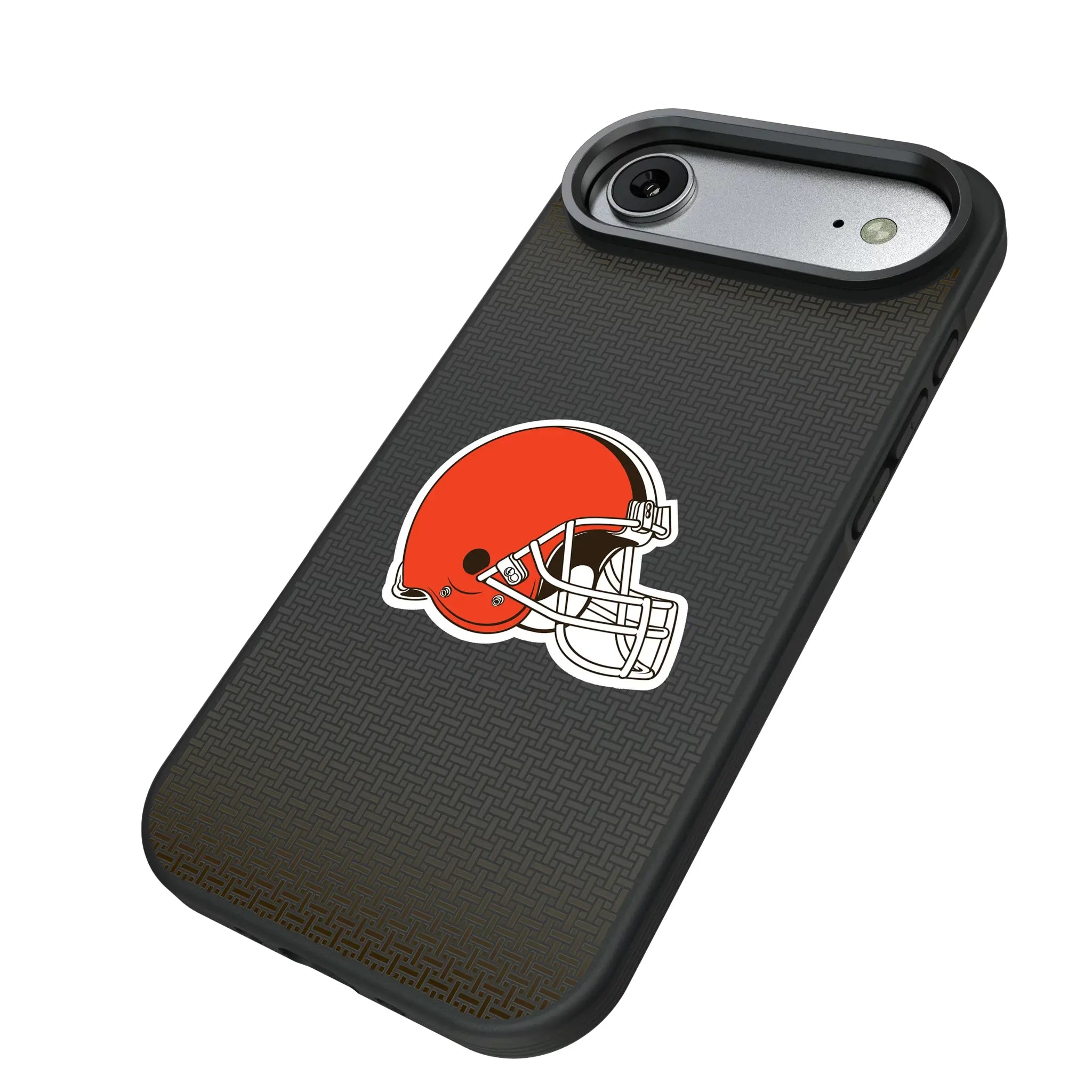 Cleveland Browns Linen iPhone Bump Phone Case for Apple iPhone - Isometric View#Device_iPhone Air