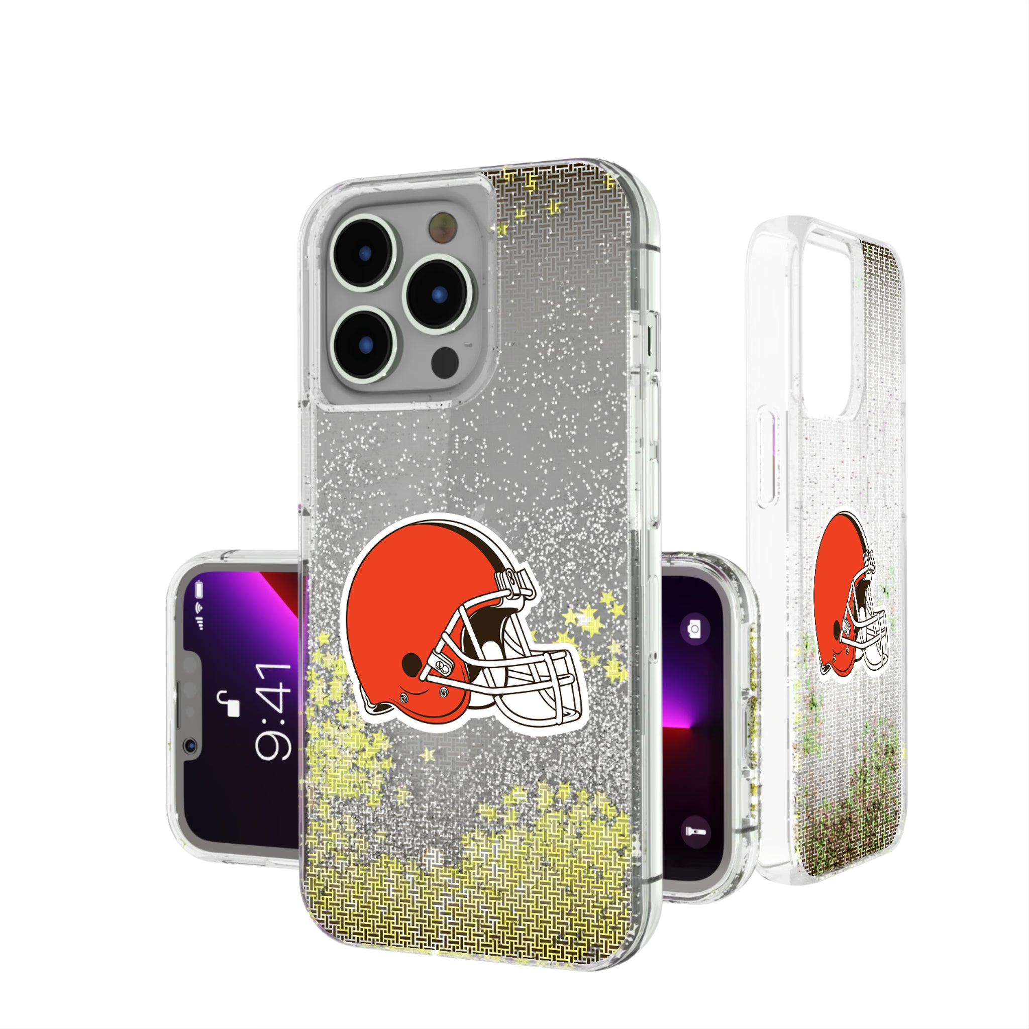 Cleveland Browns Linen iPhone Glitter Phone Case for Apple iPhone
