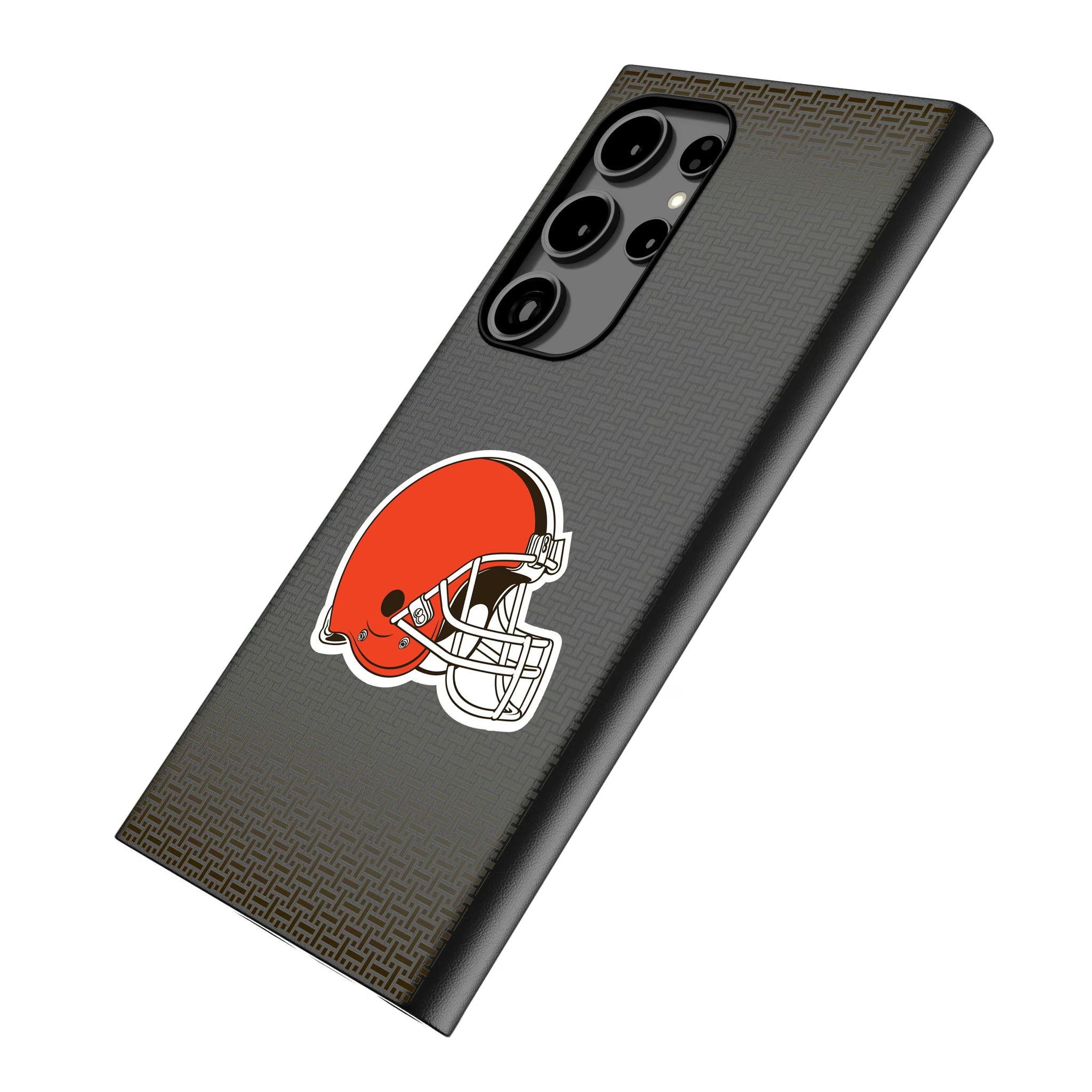 Cleveland Browns Linen Galaxy MagSafe Compatible Phone Case for Samsung Galaxy - Isometric View