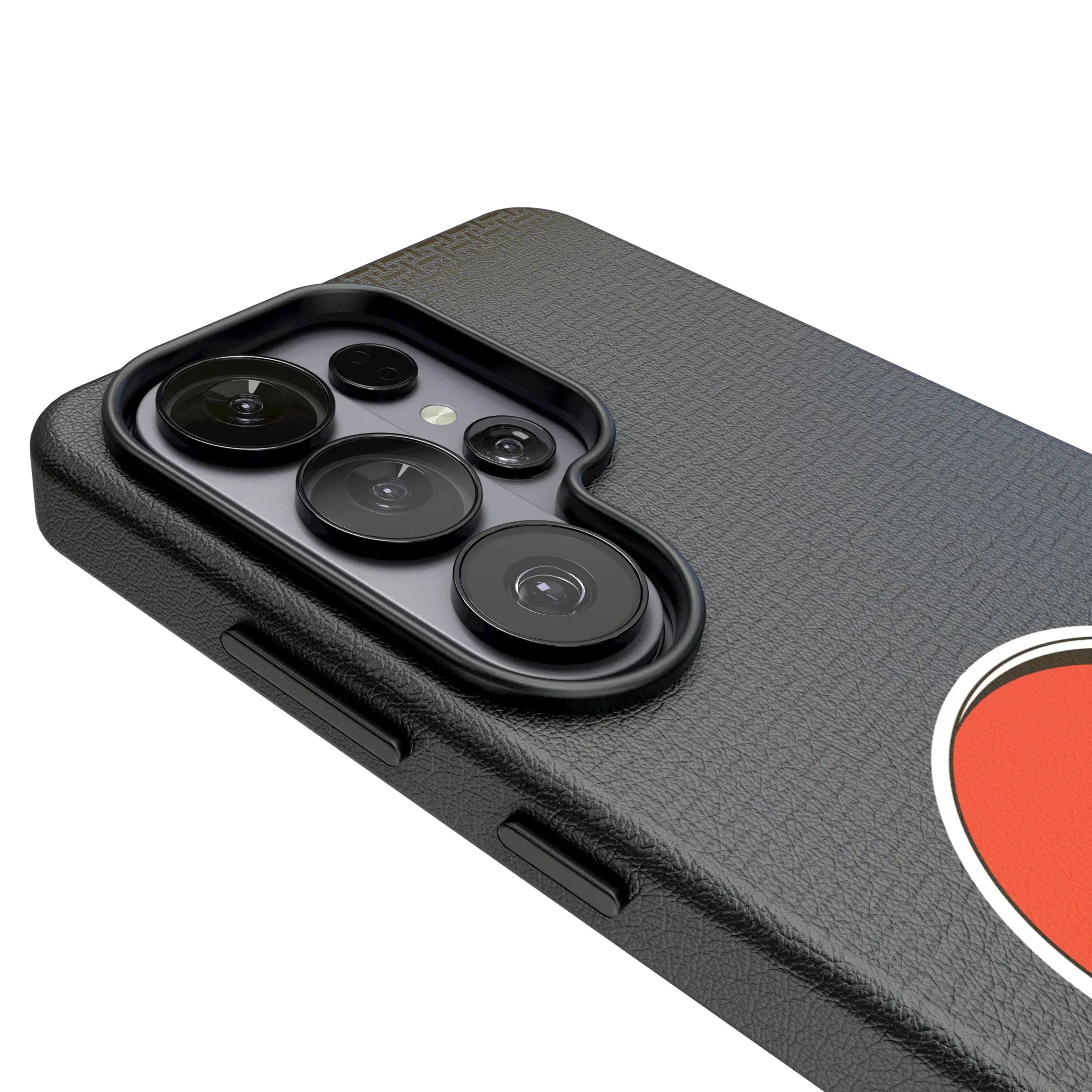 Cleveland Browns Linen Galaxy MagSafe Compatible Phone Case for Samsung Galaxy - Detail#Device_Galaxy S26 Ultra