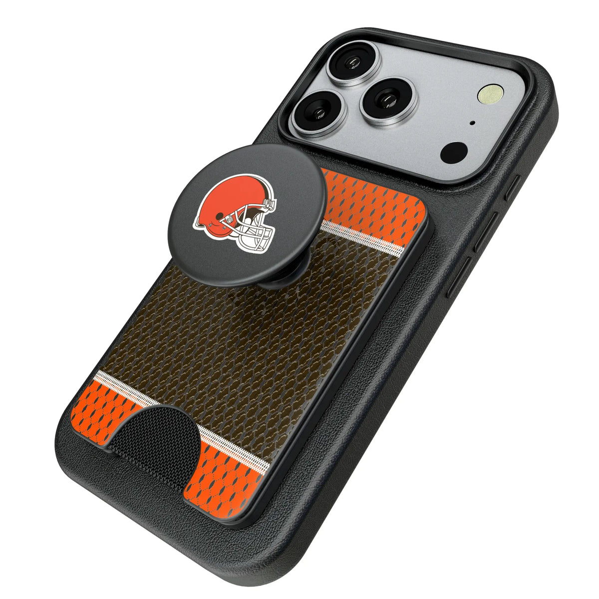 Cleveland Browns Mesh Popsockets Wallet Magnetic - Isometric View