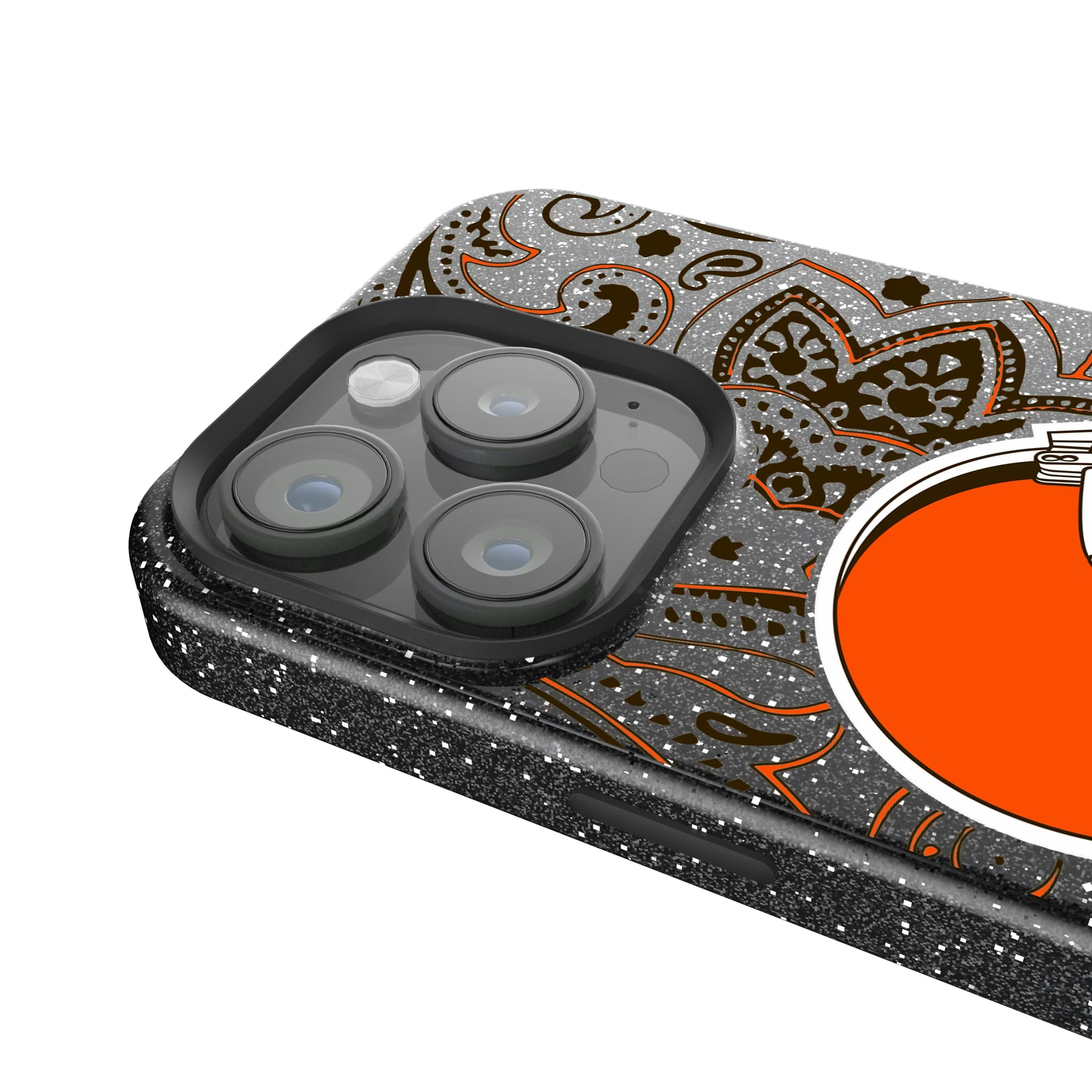 Cleveland Browns Paisley iPhone Bling Phone Case for Apple iPhone - Detail