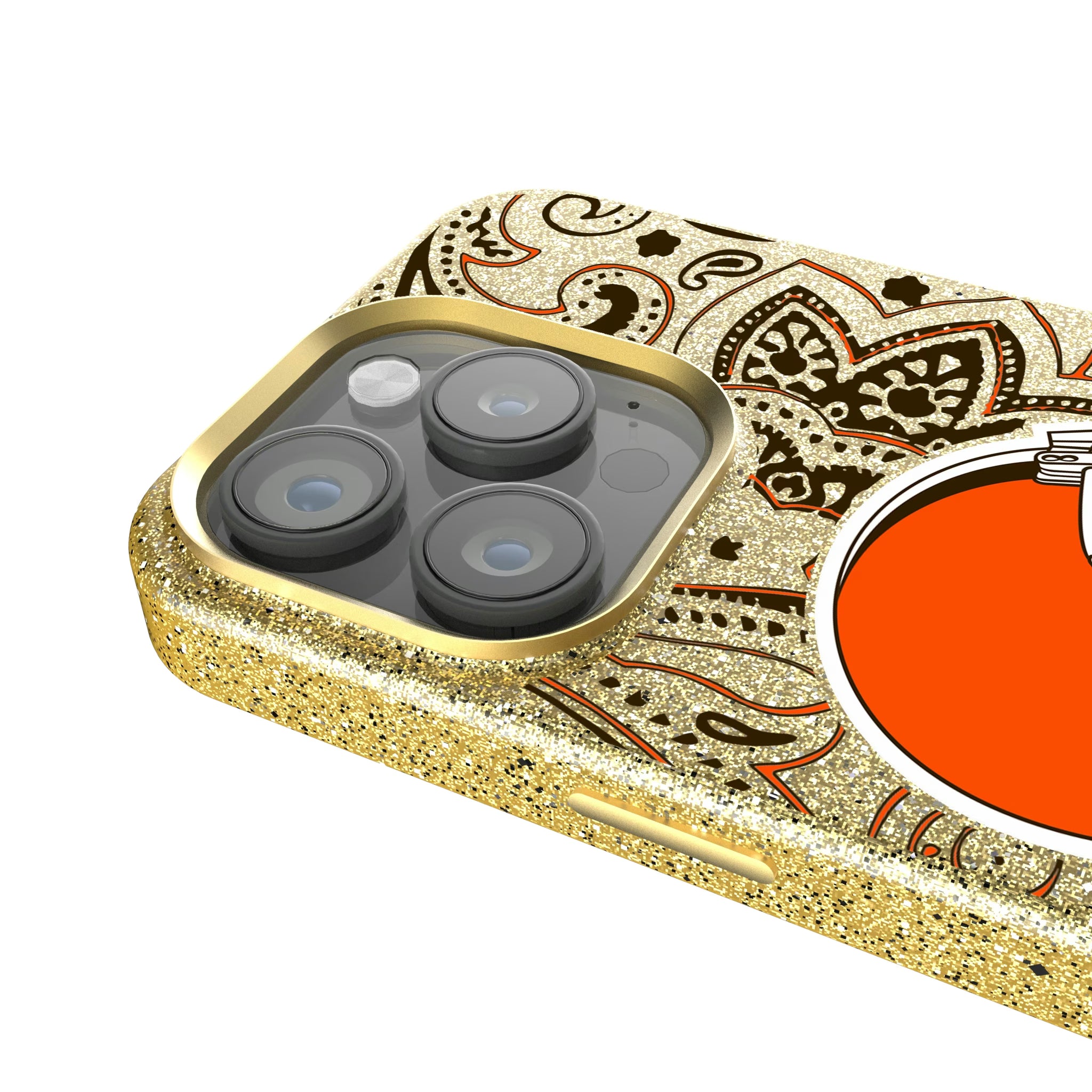 Cleveland Browns Paisley iPhone Bling Phone Case for Apple iPhone - Detail