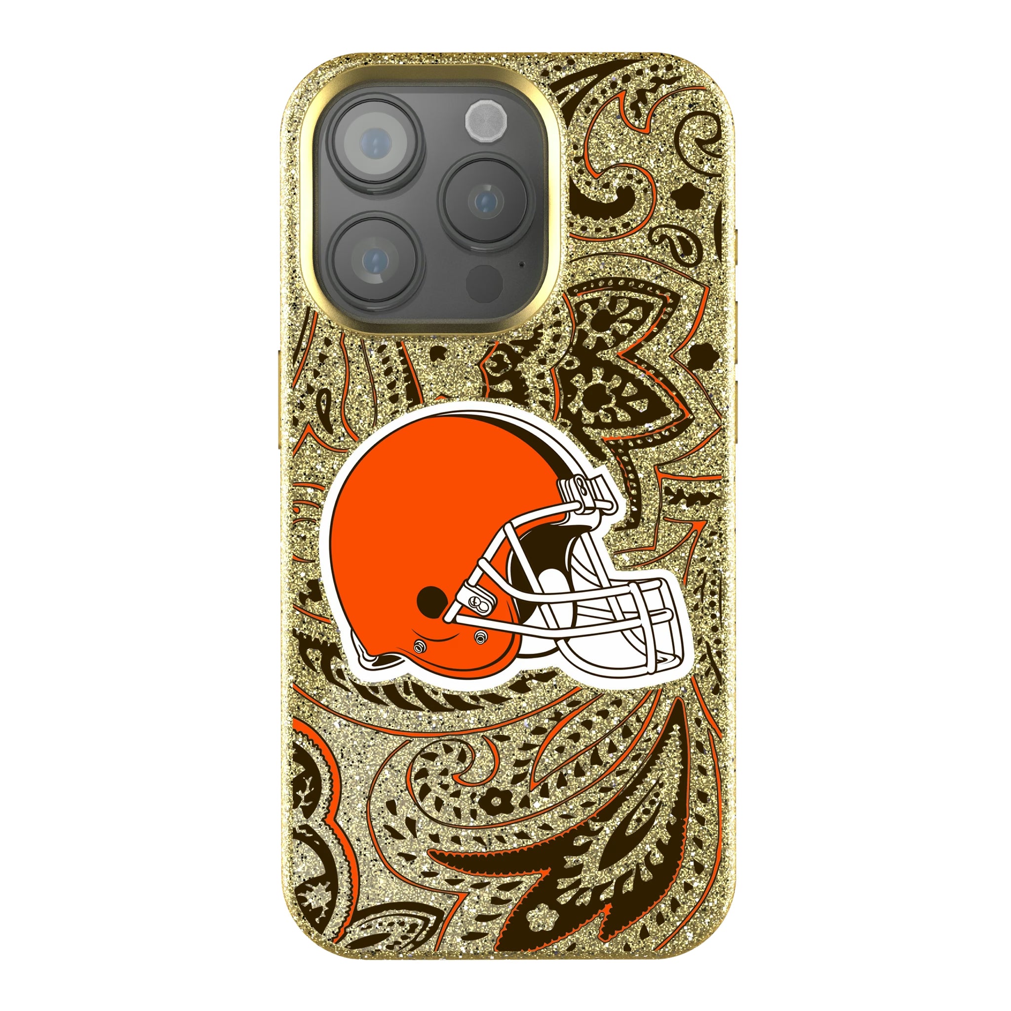 Cleveland Browns Paisley iPhone Bling Phone Case for Apple iPhone