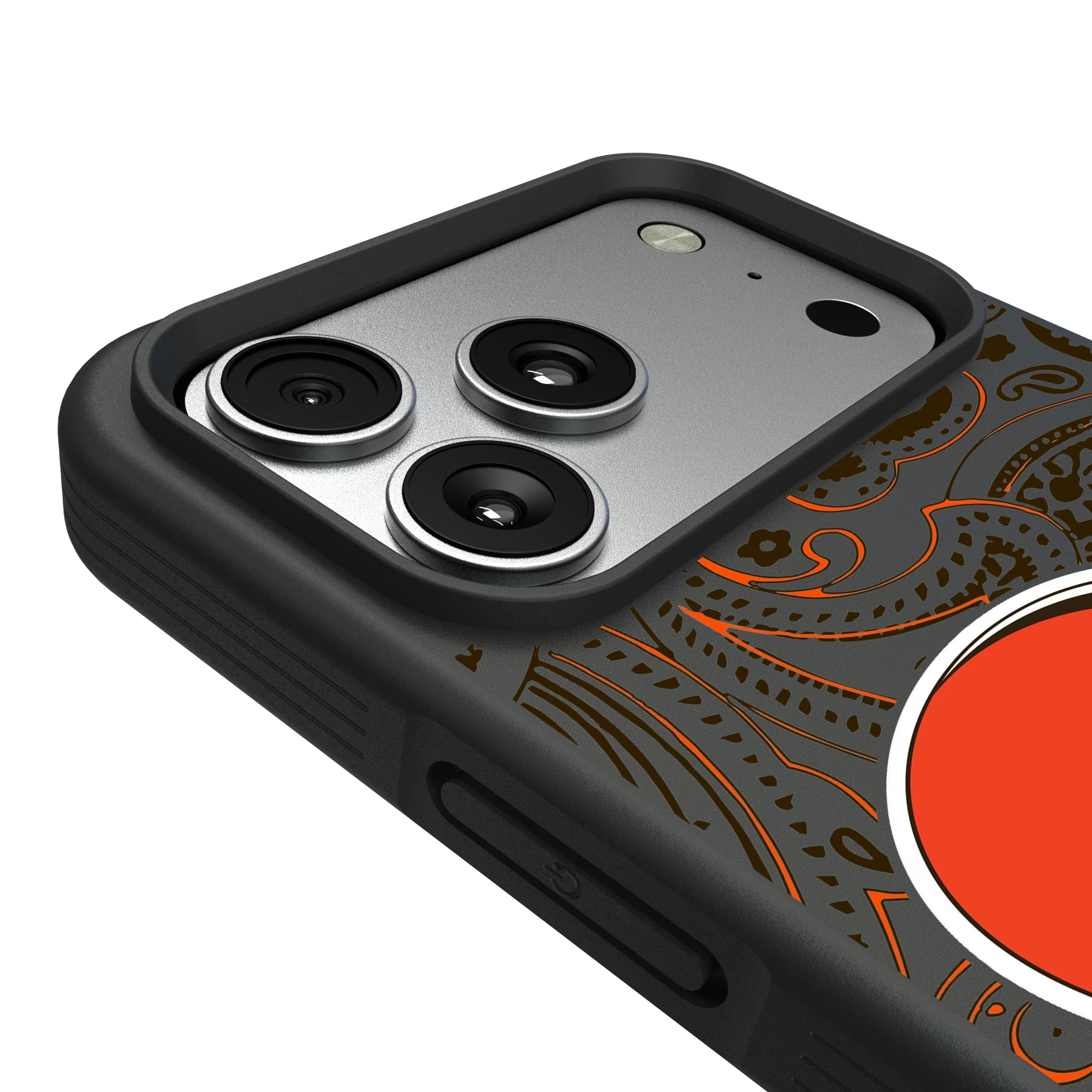 Cleveland Browns Paisley iPhone Bump Phone Case for Apple iPhone - Detail#Device_iPhone 17 Pro Max