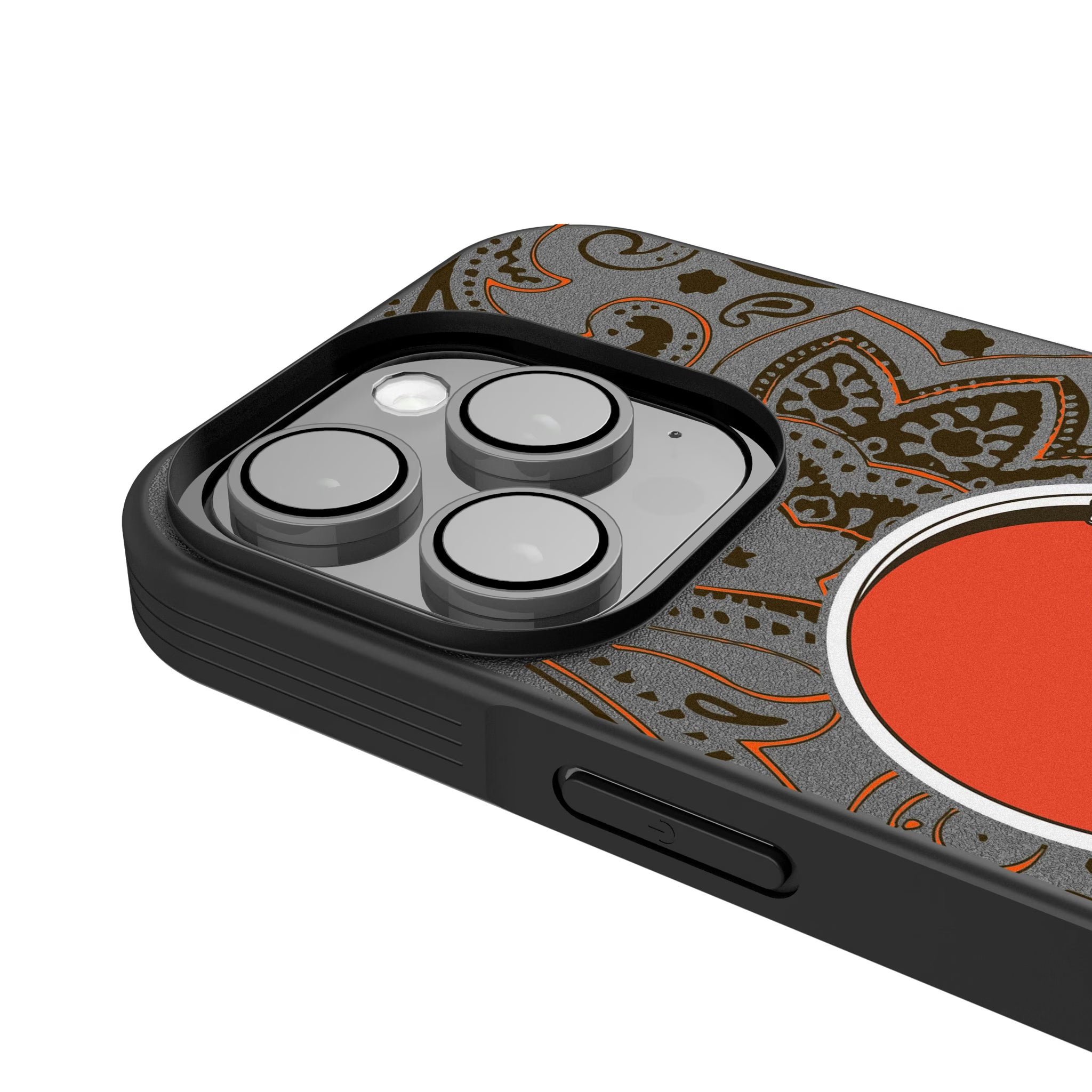 Cleveland Browns Paisley iPhone Bump Phone Case for Apple iPhone - Detail