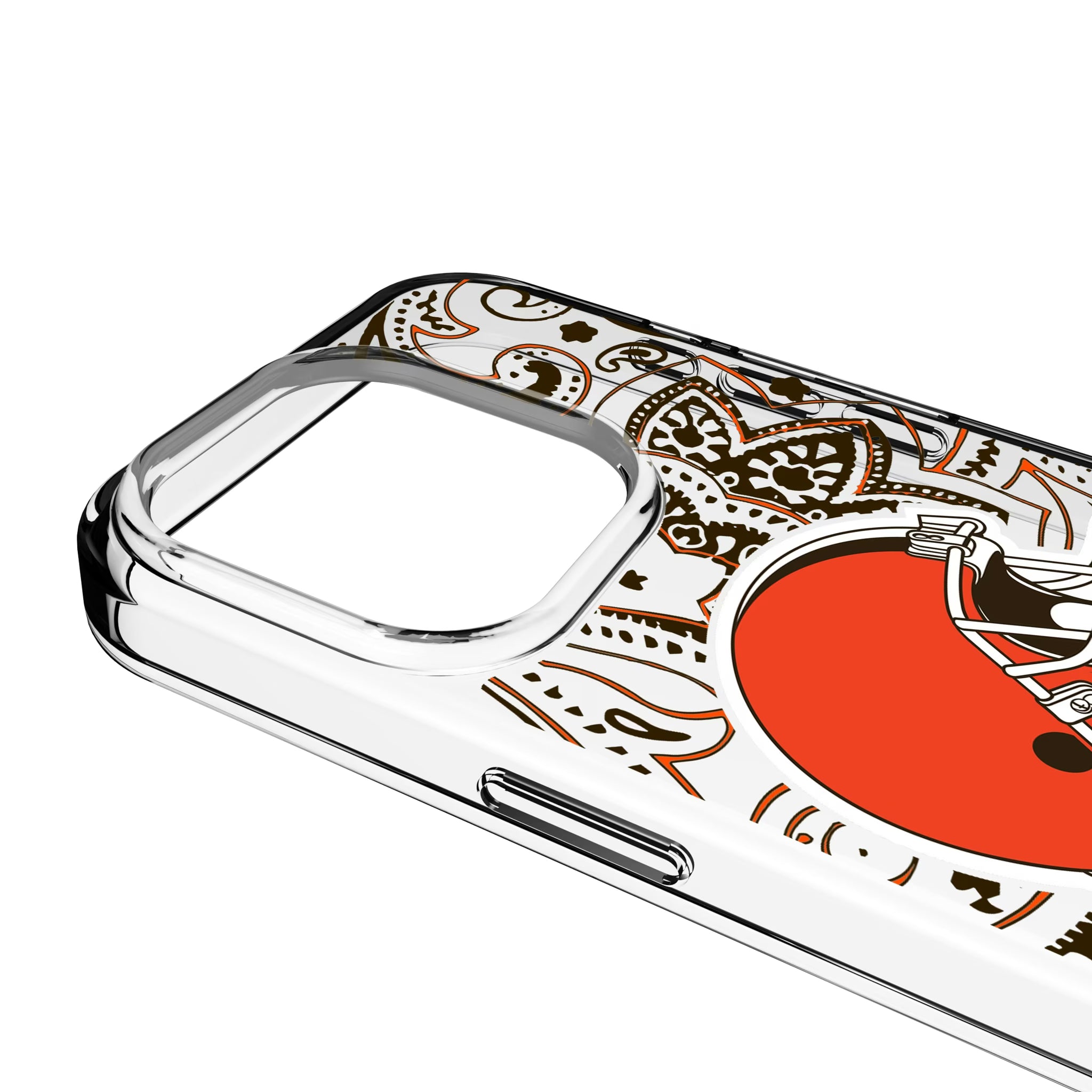 Cleveland Browns Paisley iPhone Clear Phone Case for Apple iPhone - Detail