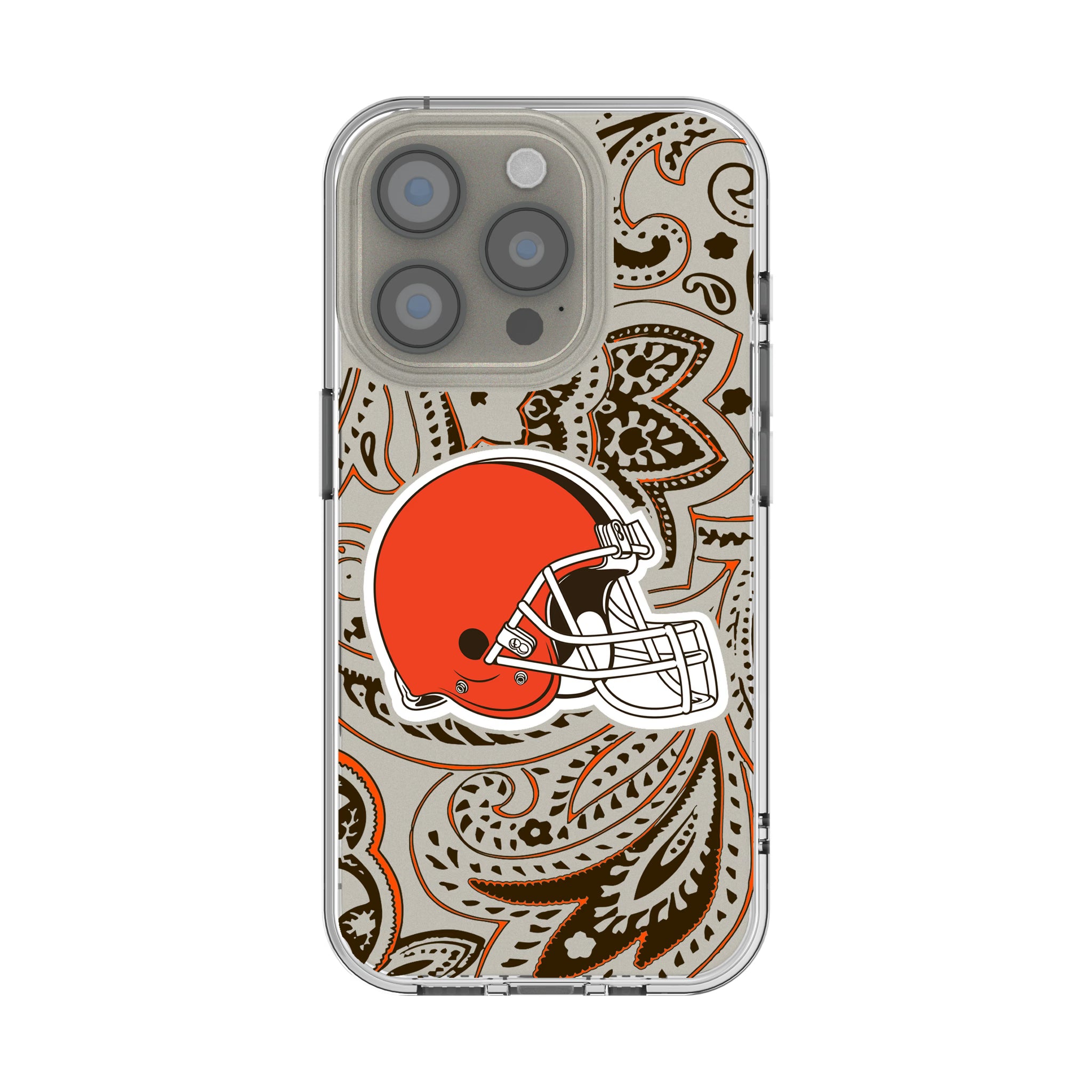 Cleveland Browns Paisley iPhone Clear Phone Case for Apple iPhone