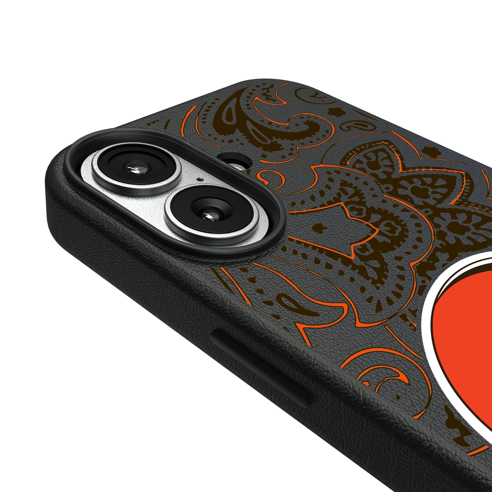 Cleveland Browns Paisley iPhone MagSafe Compatible Phone Case for Apple iPhone - Detail#Device_iPhone 17