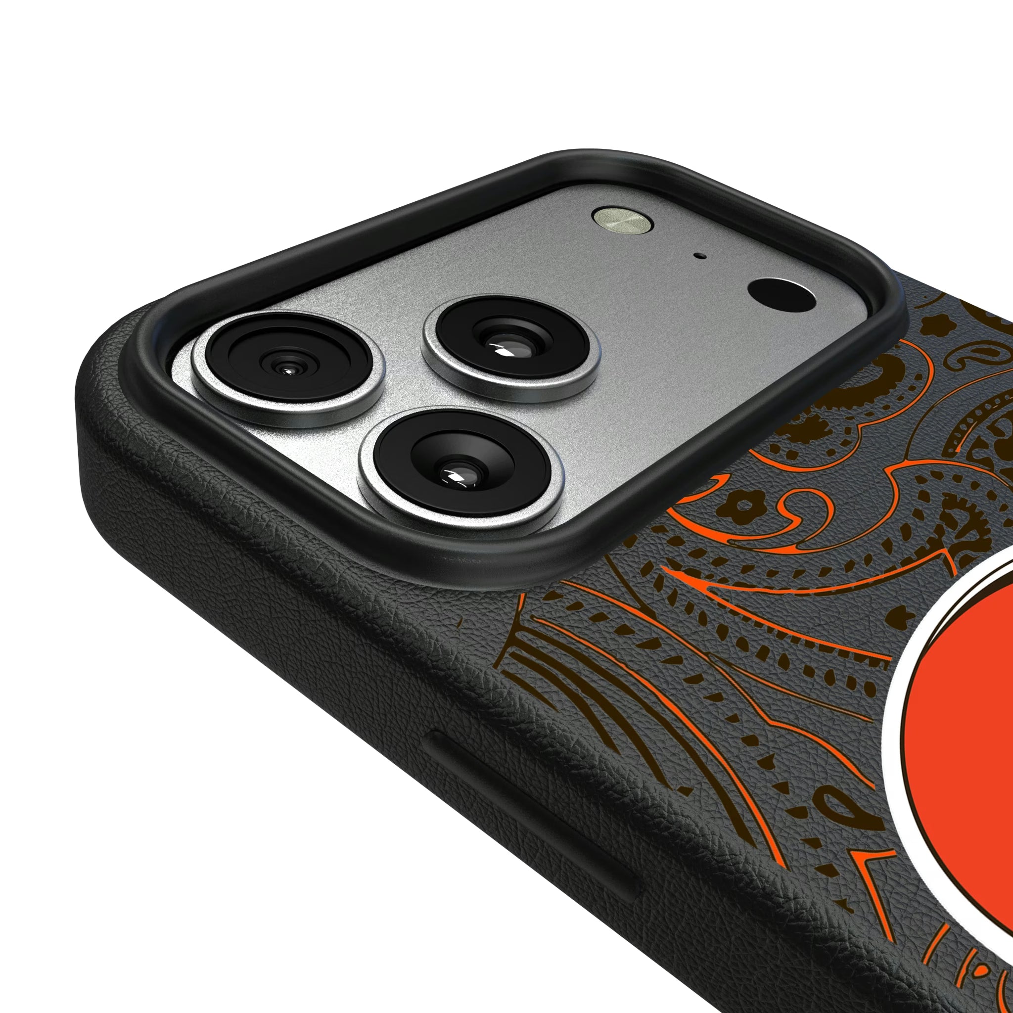 Cleveland Browns Paisley iPhone MagSafe Compatible Phone Case for Apple iPhone - Detail#Device_iPhone 17 Pro Max