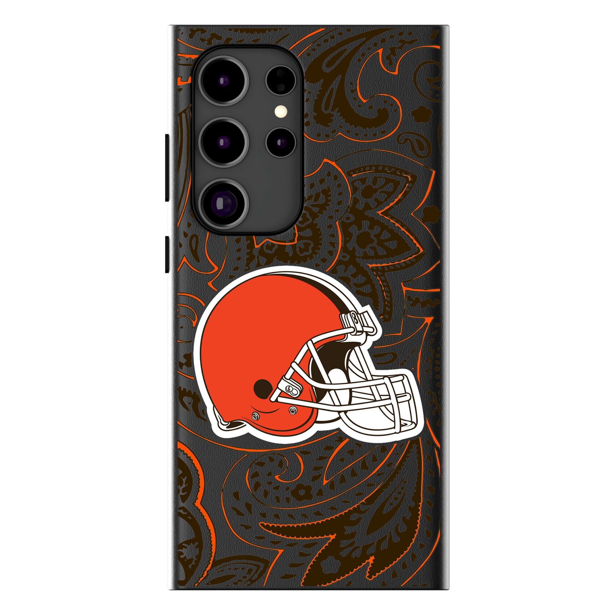 Cleveland Browns Paisley Galaxy MagSafe Compatible Phone Case for Samsung Galaxy