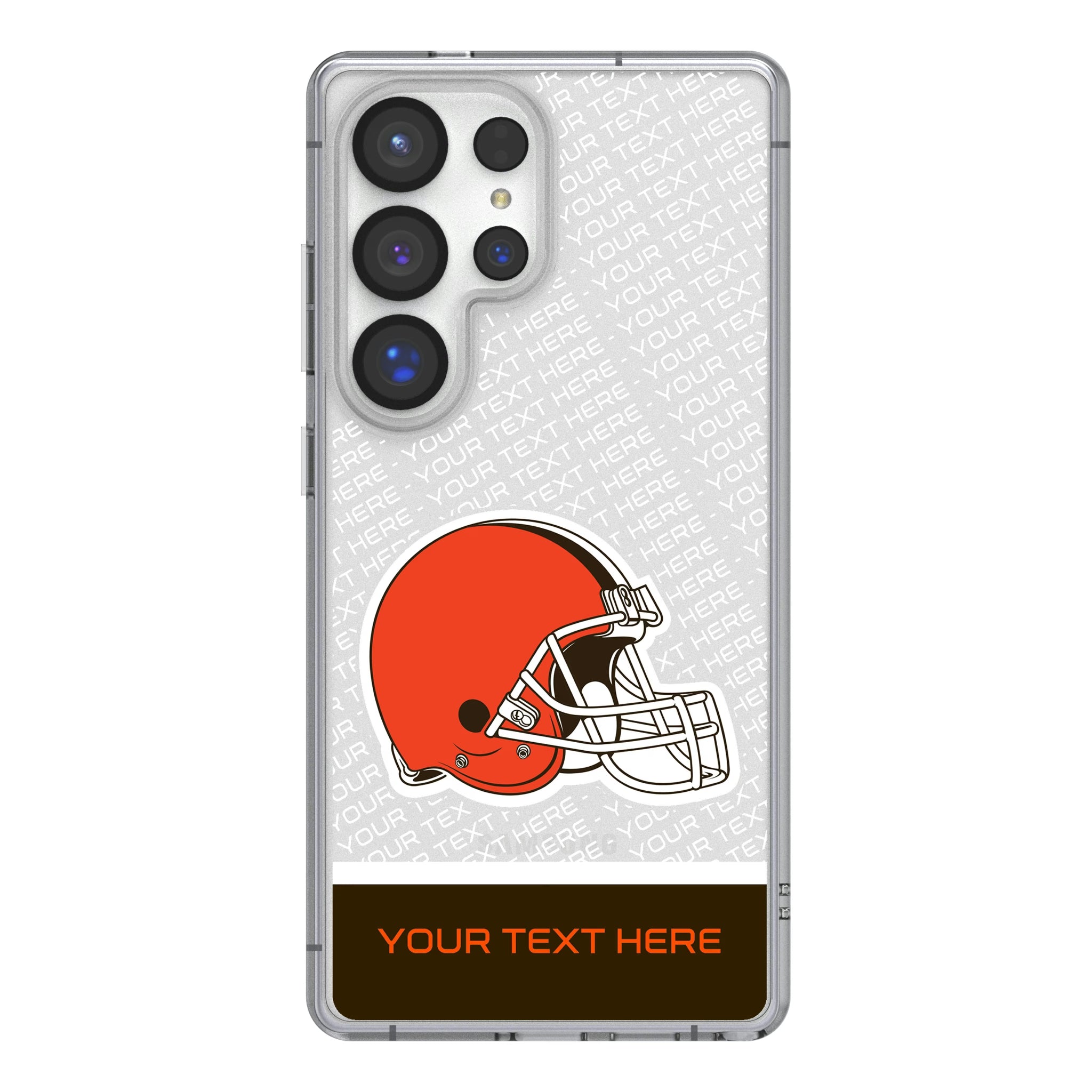 Cleveland Browns Personalized EndZone Plus Galaxy Clear Phone Case for Samsung Galaxy