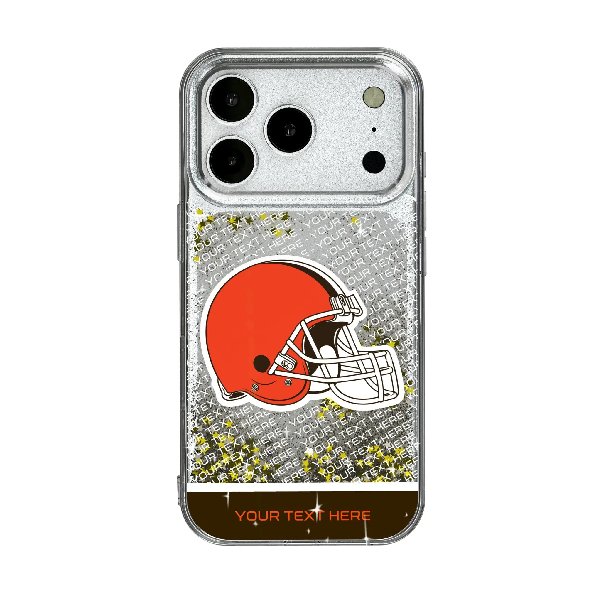 Cleveland Browns Personalized EndZone Plus iPhone Glitter Phone Case for Apple iPhone