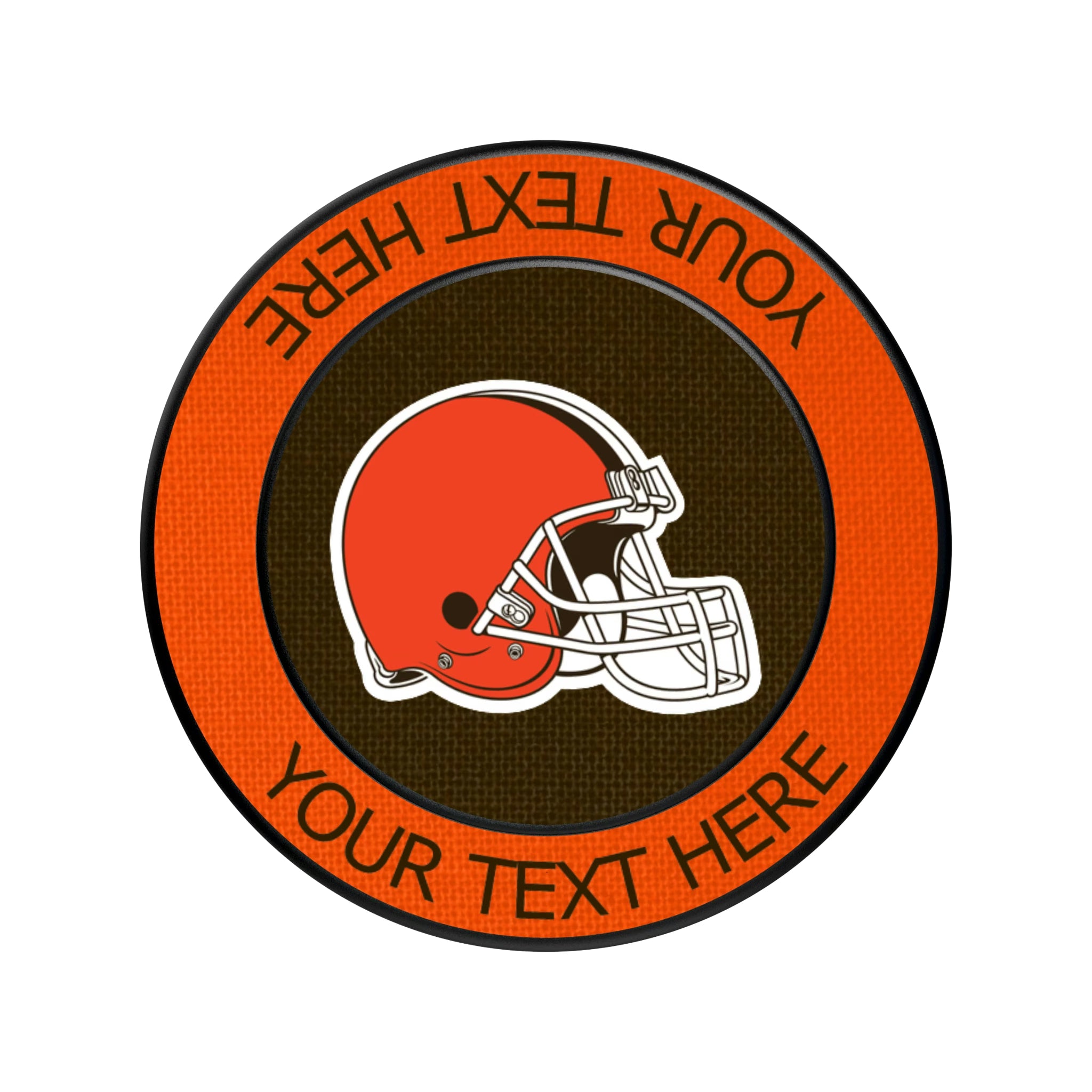 Cleveland Browns Personalized Endzone Solid Popsockets Round Magnetic