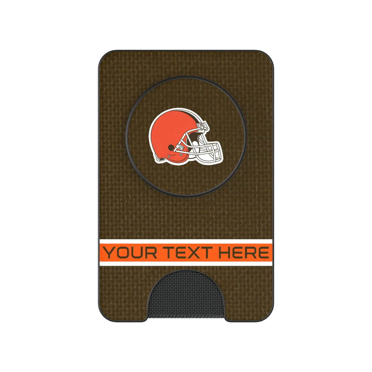 Cleveland Browns Personalized Endzone Solid Popsockets Wallet Magnetic