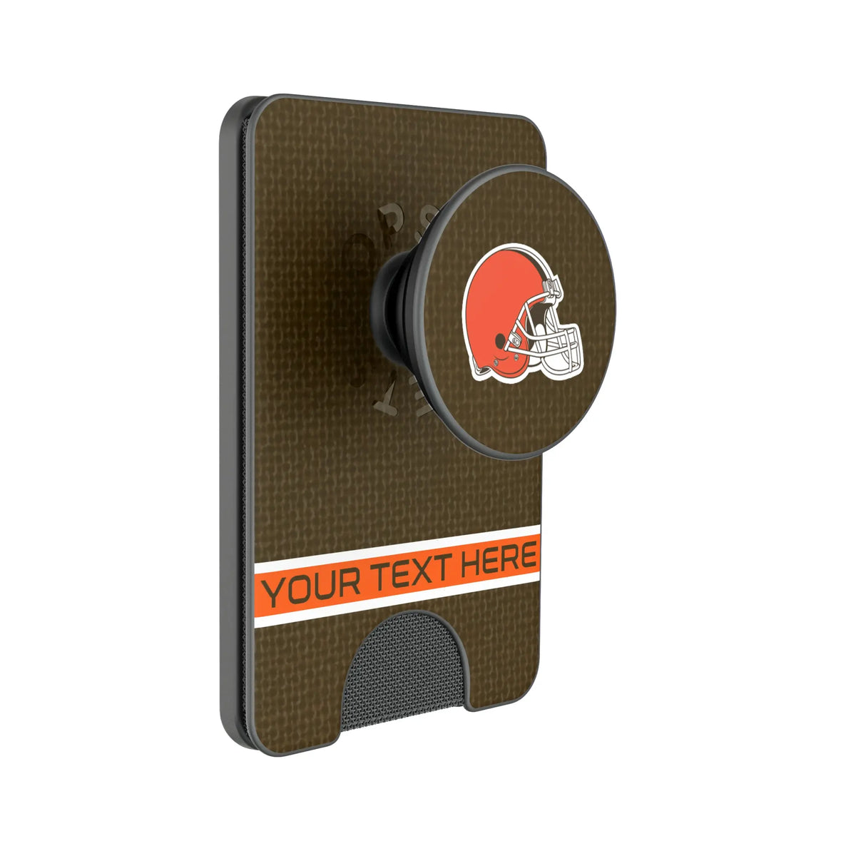 Cleveland Browns Personalized Endzone Solid Popsockets Wallet Magnetic